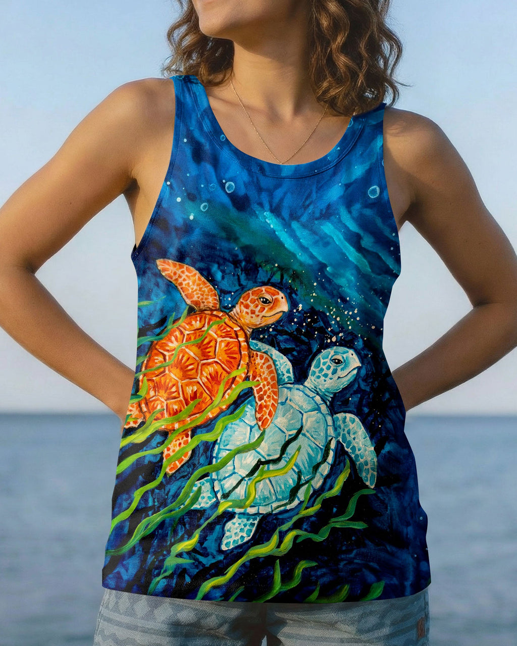 SALTWATER HEALS EVERYTHING TURTLE ALL OVER PRINT  - TLTW2204263