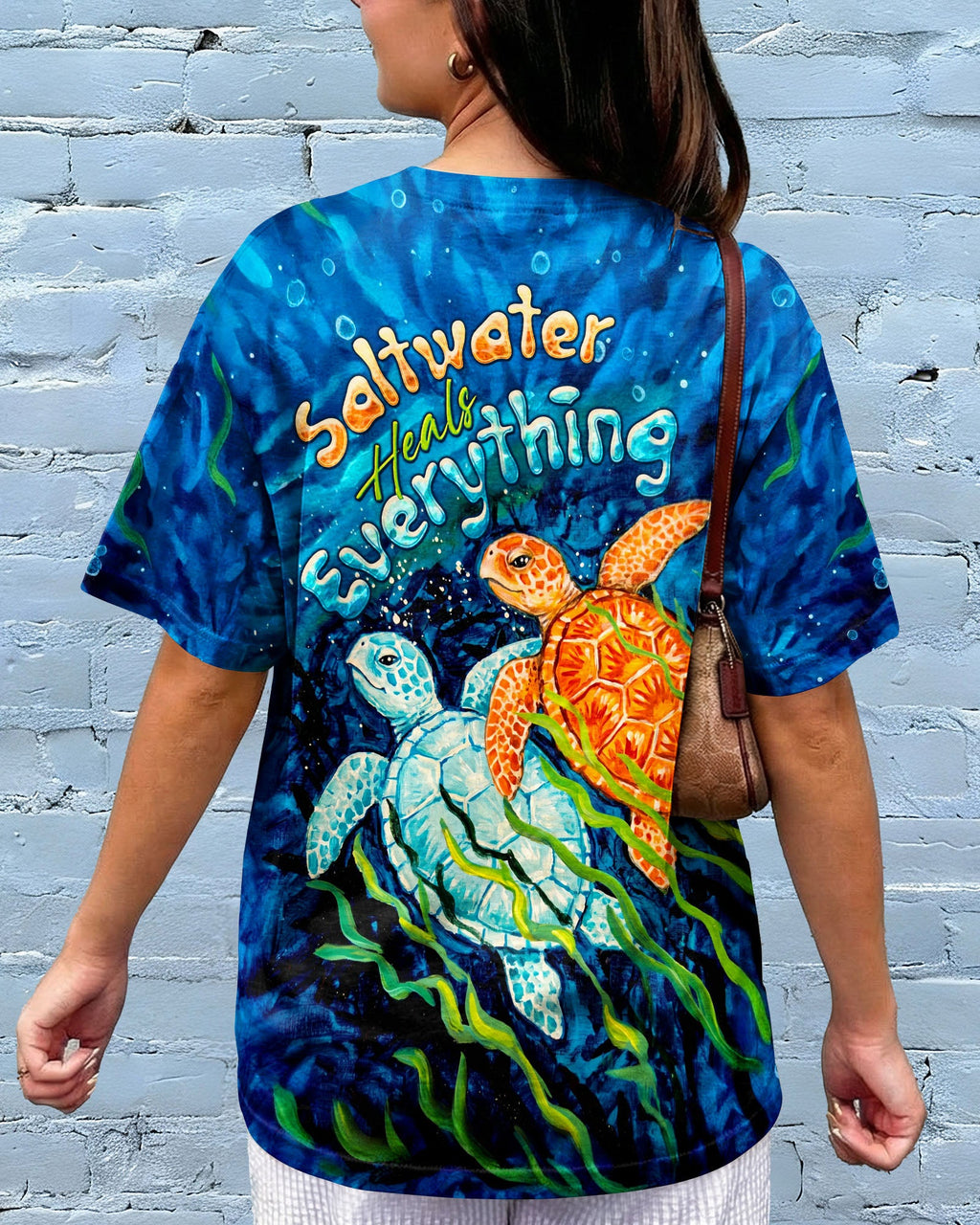 SALTWATER HEALS EVERYTHING TURTLE ALL OVER PRINT  - TLTW2204263
