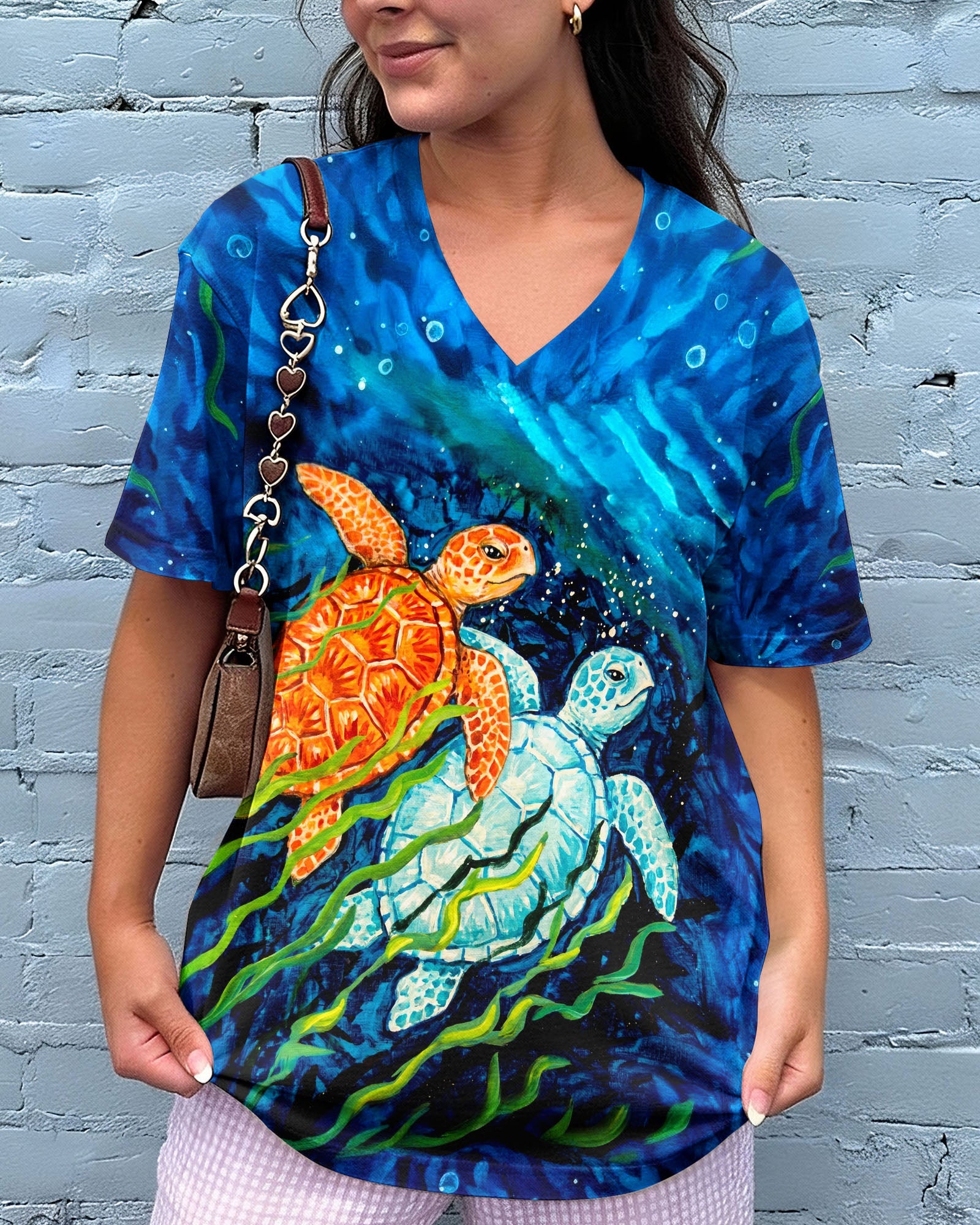 SALTWATER HEALS EVERYTHING TURTLE ALL OVER PRINT  - TLTW2204263