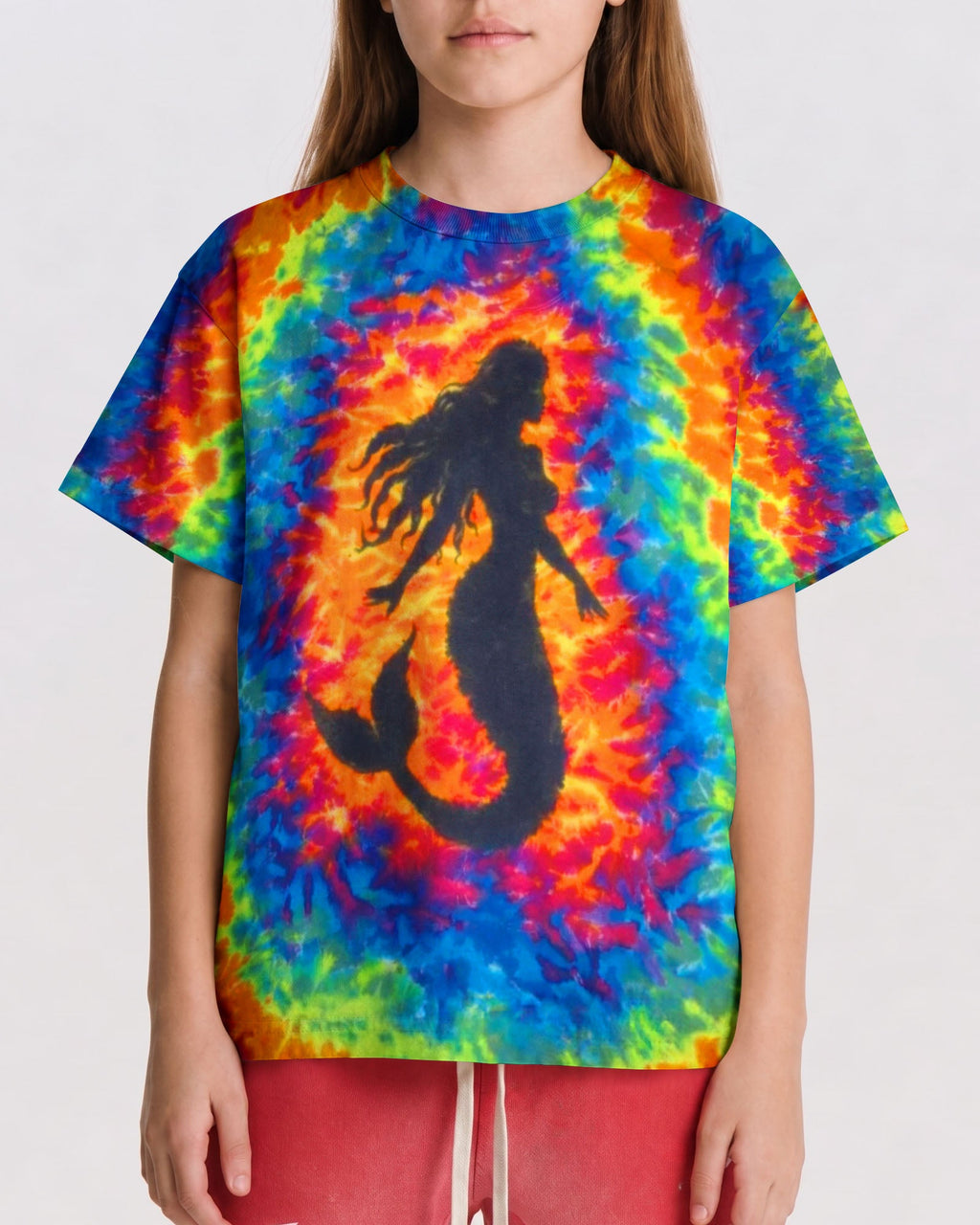 MERMAID COLORFUL SWIRL KIDS ALL OVER PRINT - TLTW2505261