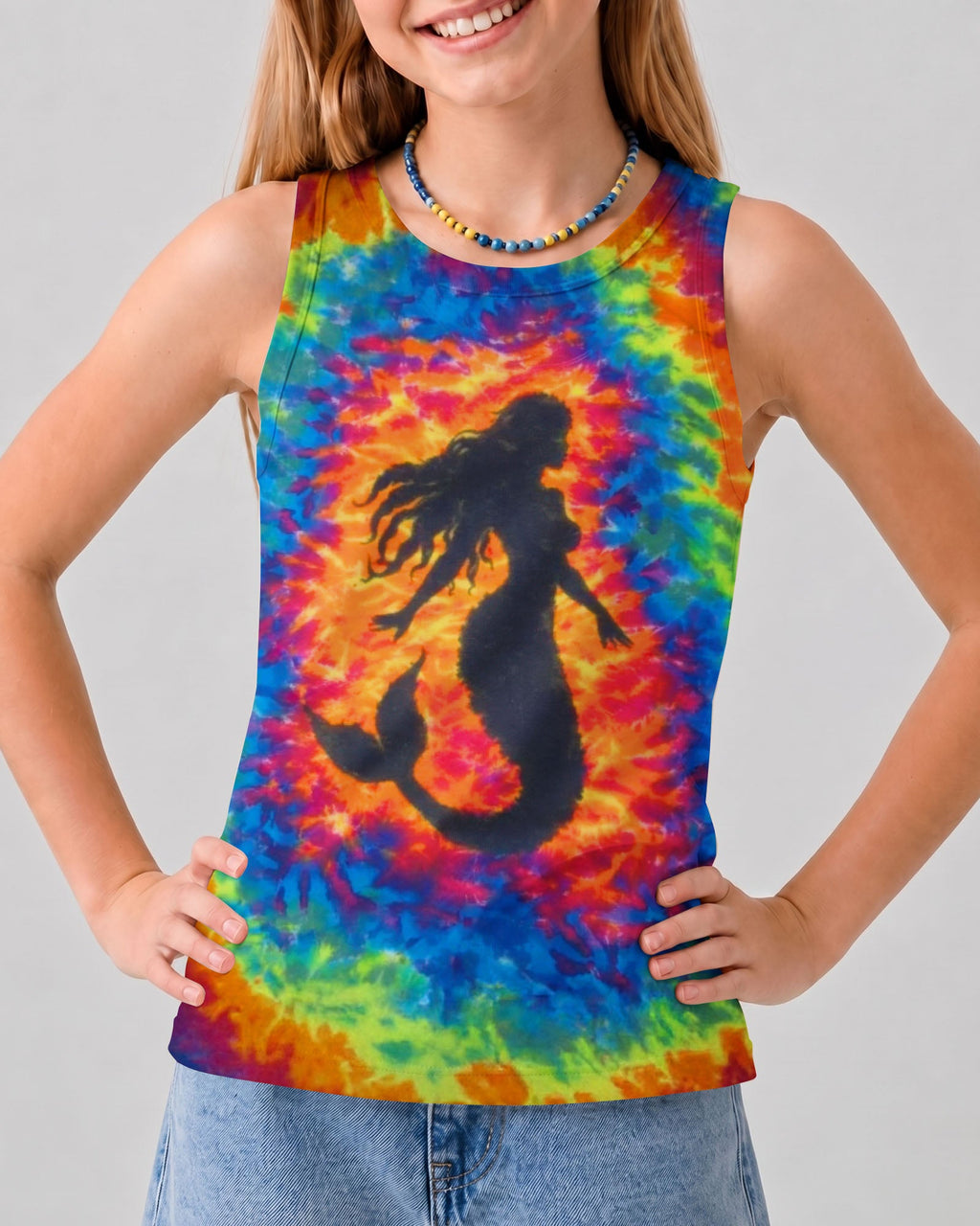 MERMAID COLORFUL SWIRL KIDS ALL OVER PRINT - TLTW2505261