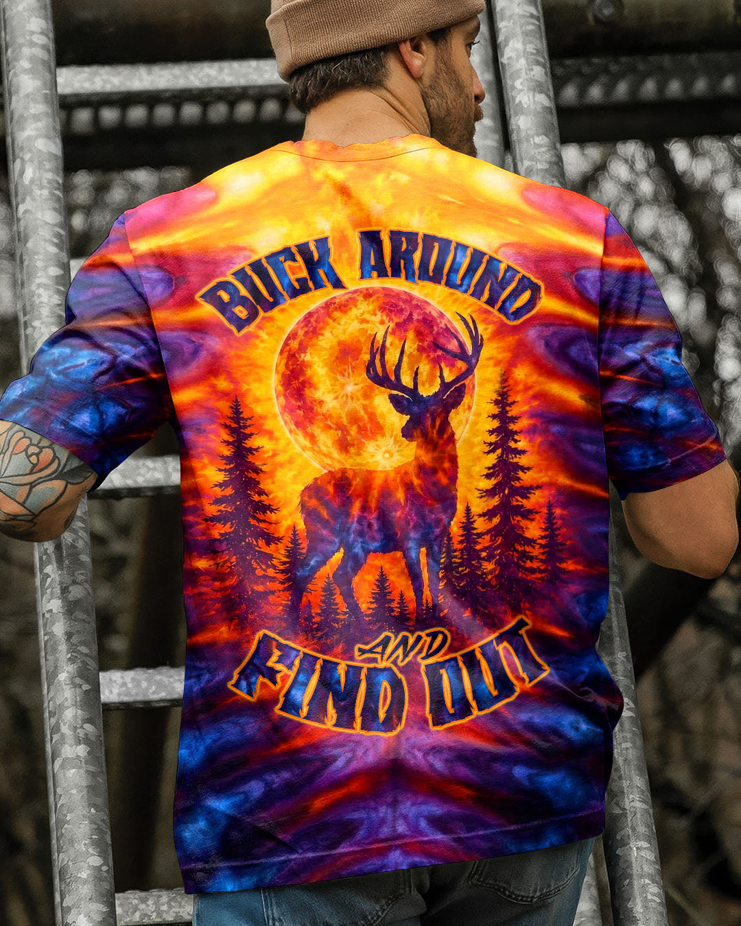 BUCK AROUND AND FIND OUT DEER HUNTING  ALL OVER PRINT - TLTW2605265