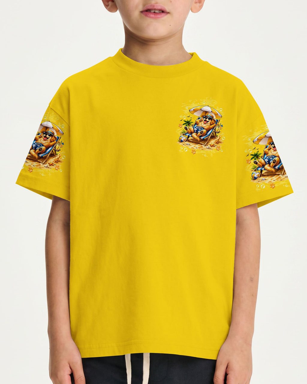 PAWS OUT SUN'S OUT GOLDEN RETRIEVER DOG KIDS ALL OVER PRINT - TLTW2805262
