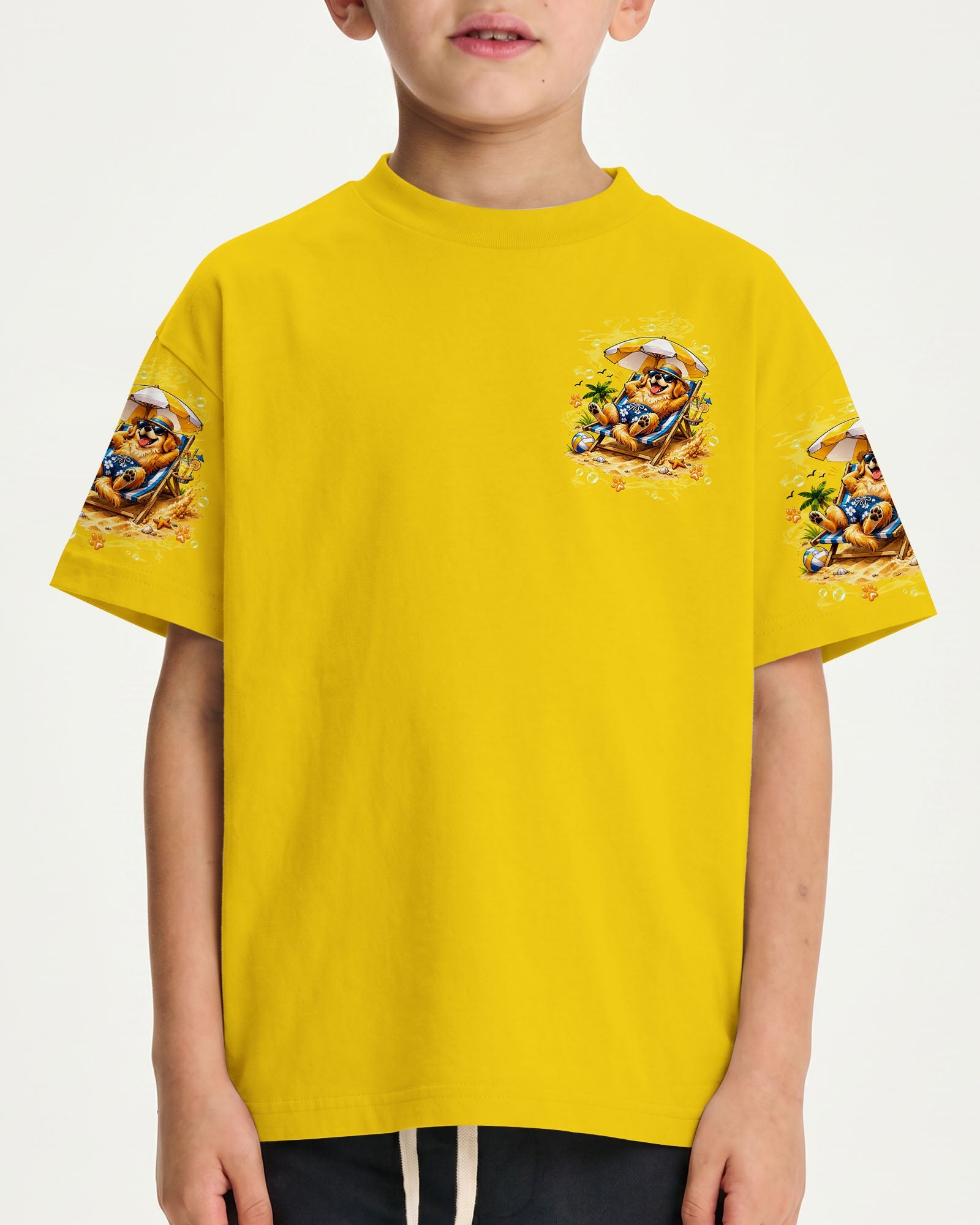 PAWS OUT SUN'S OUT GOLDEN RETRIEVER DOG KIDS ALL OVER PRINT - TLTW2805262
