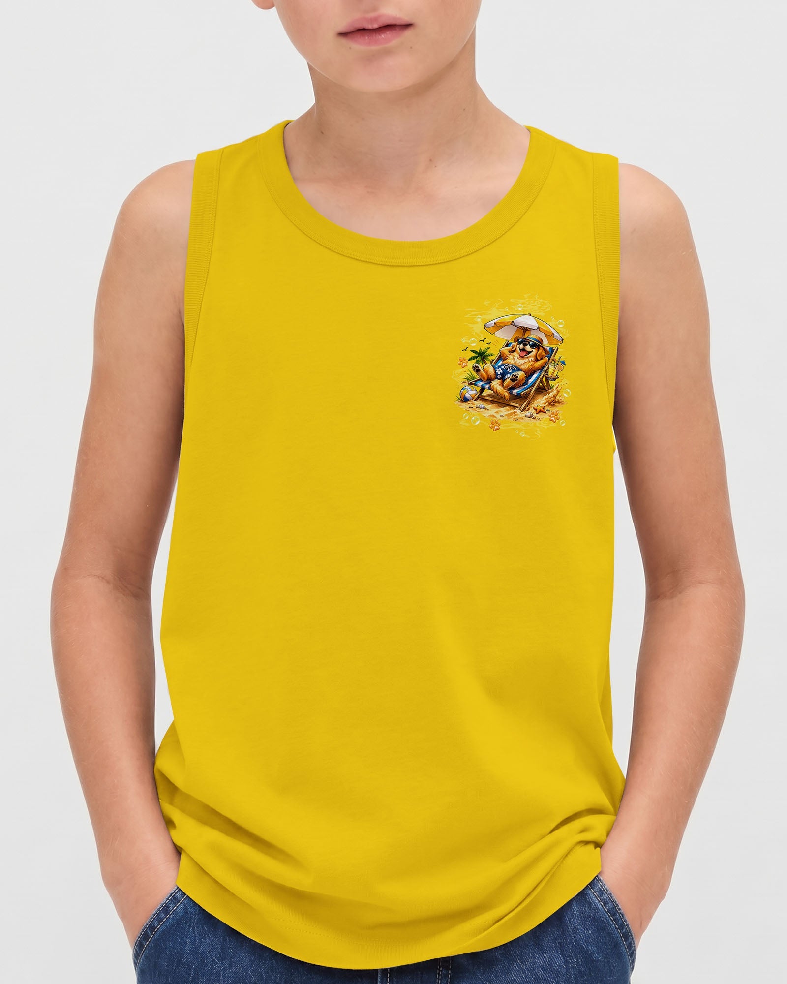 PAWS OUT SUN'S OUT GOLDEN RETRIEVER DOG KIDS ALL OVER PRINT - TLTW2805262