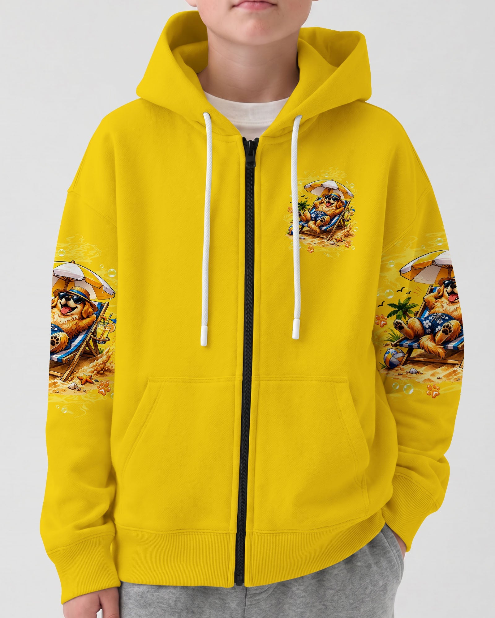 PAWS OUT SUN'S OUT GOLDEN RETRIEVER DOG KIDS ALL OVER PRINT - TLTW2805262