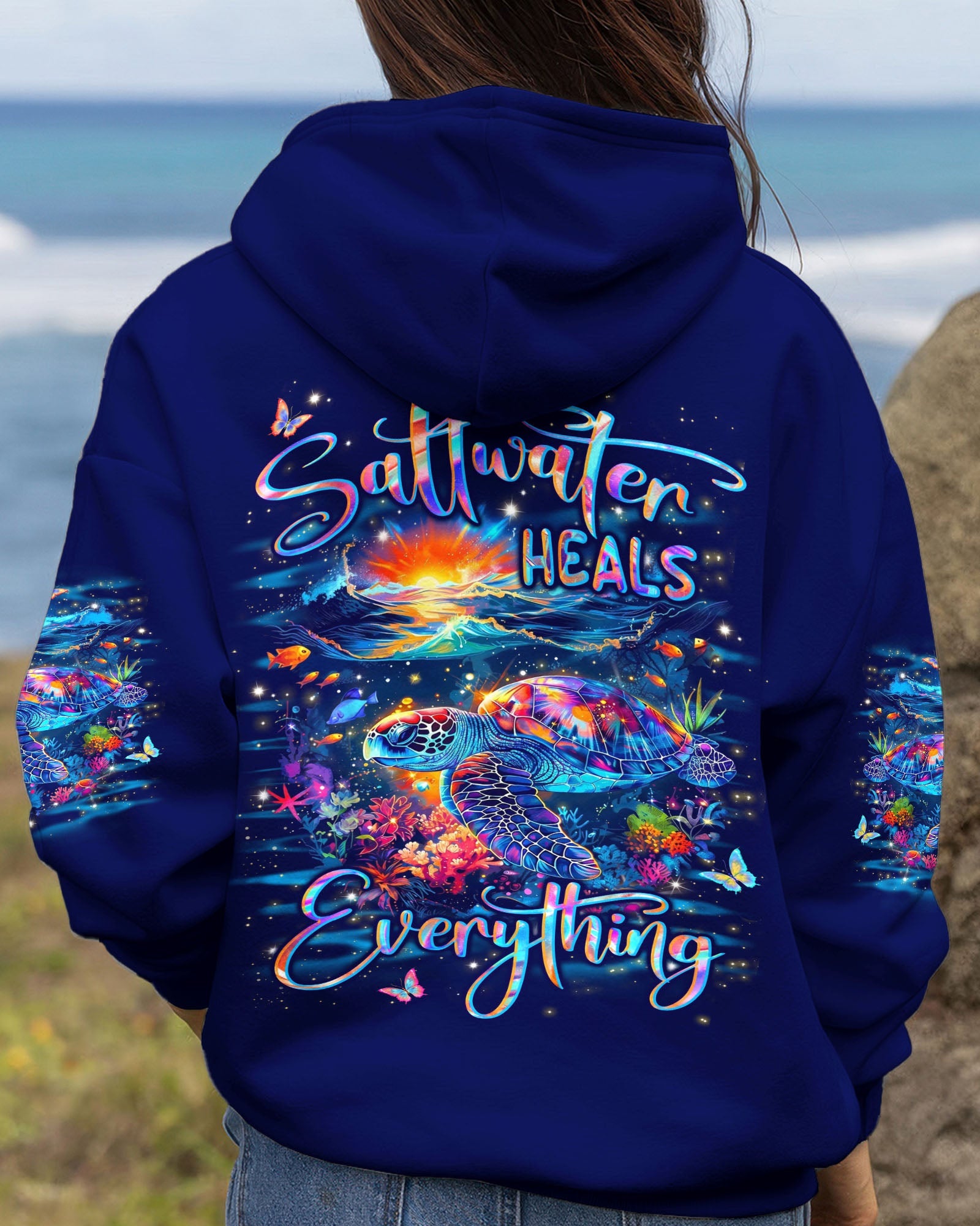 SALTWATER HEALS EVERYTHING TURTLE ALL OVER PRINT - TYLN0207262