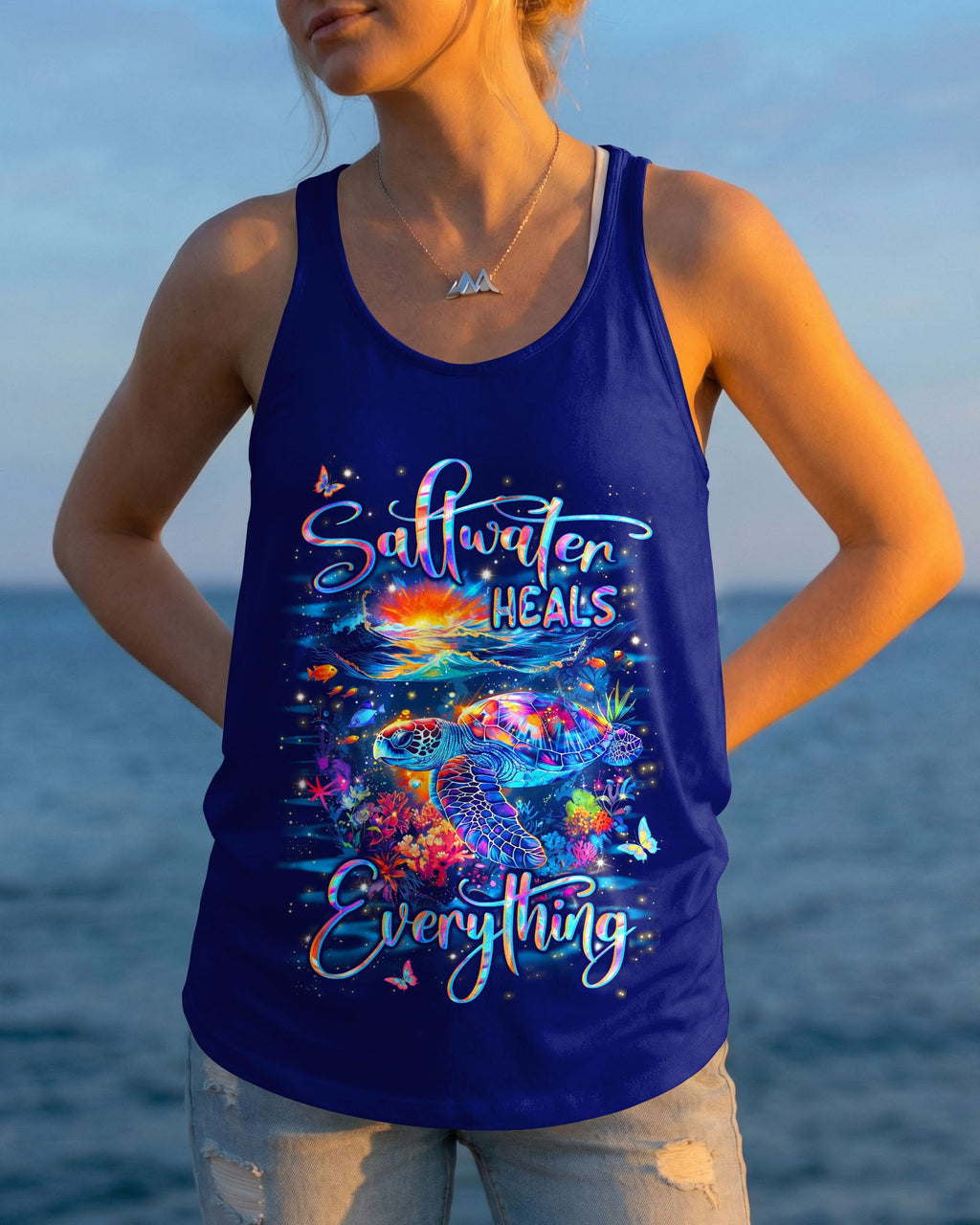 SALTWATER HEALS EVERYTHING TURTLE ALL OVER PRINT - TYLN0207262