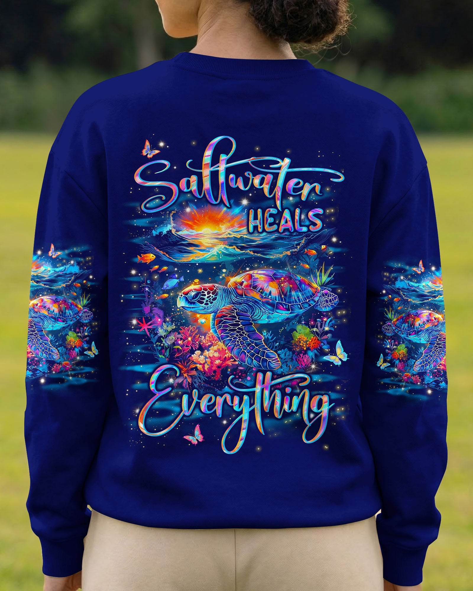 SALTWATER HEALS EVERYTHING TURTLE ALL OVER PRINT - TYLN0207262