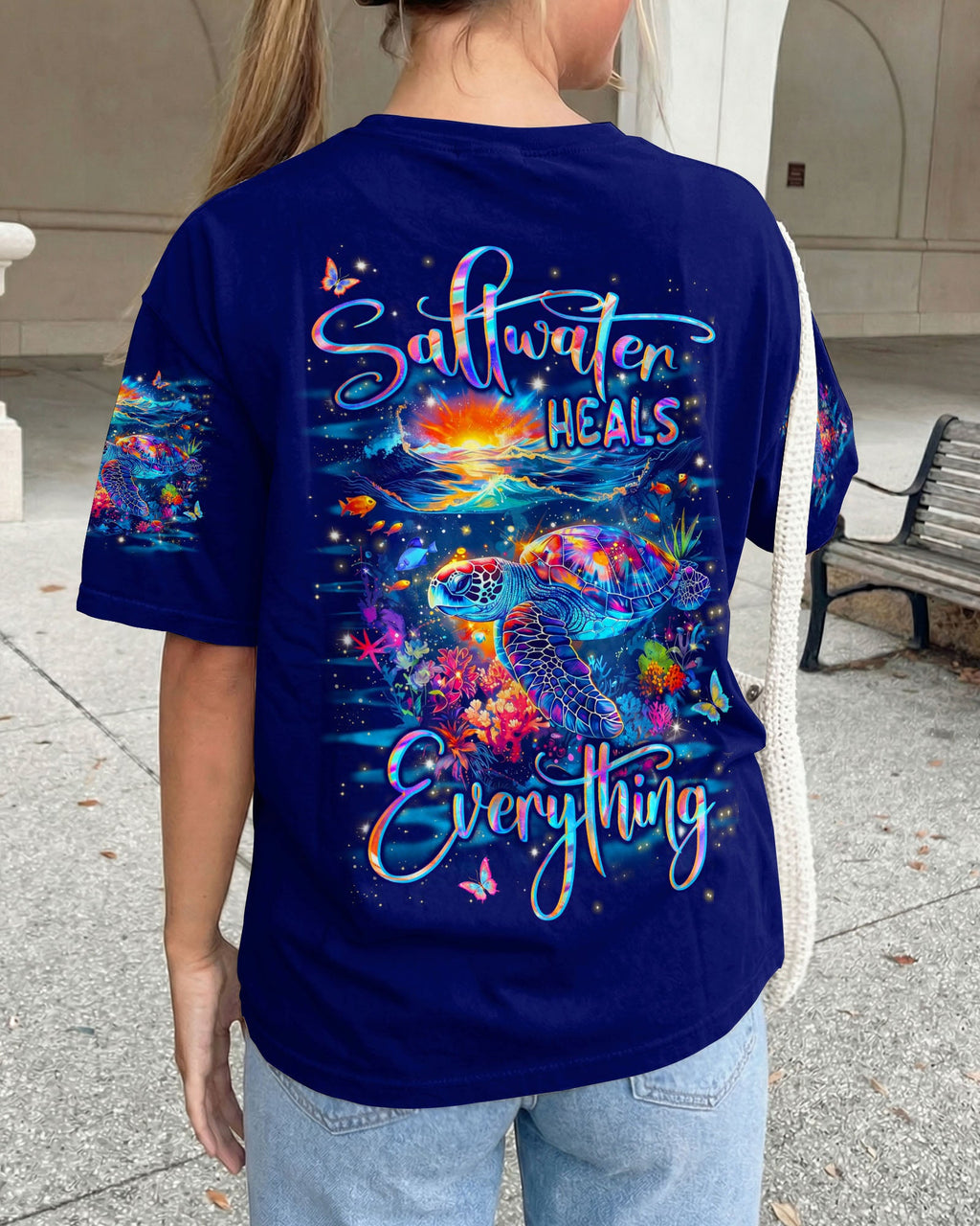 SALTWATER HEALS EVERYTHING TURTLE ALL OVER PRINT - TYLN0207262