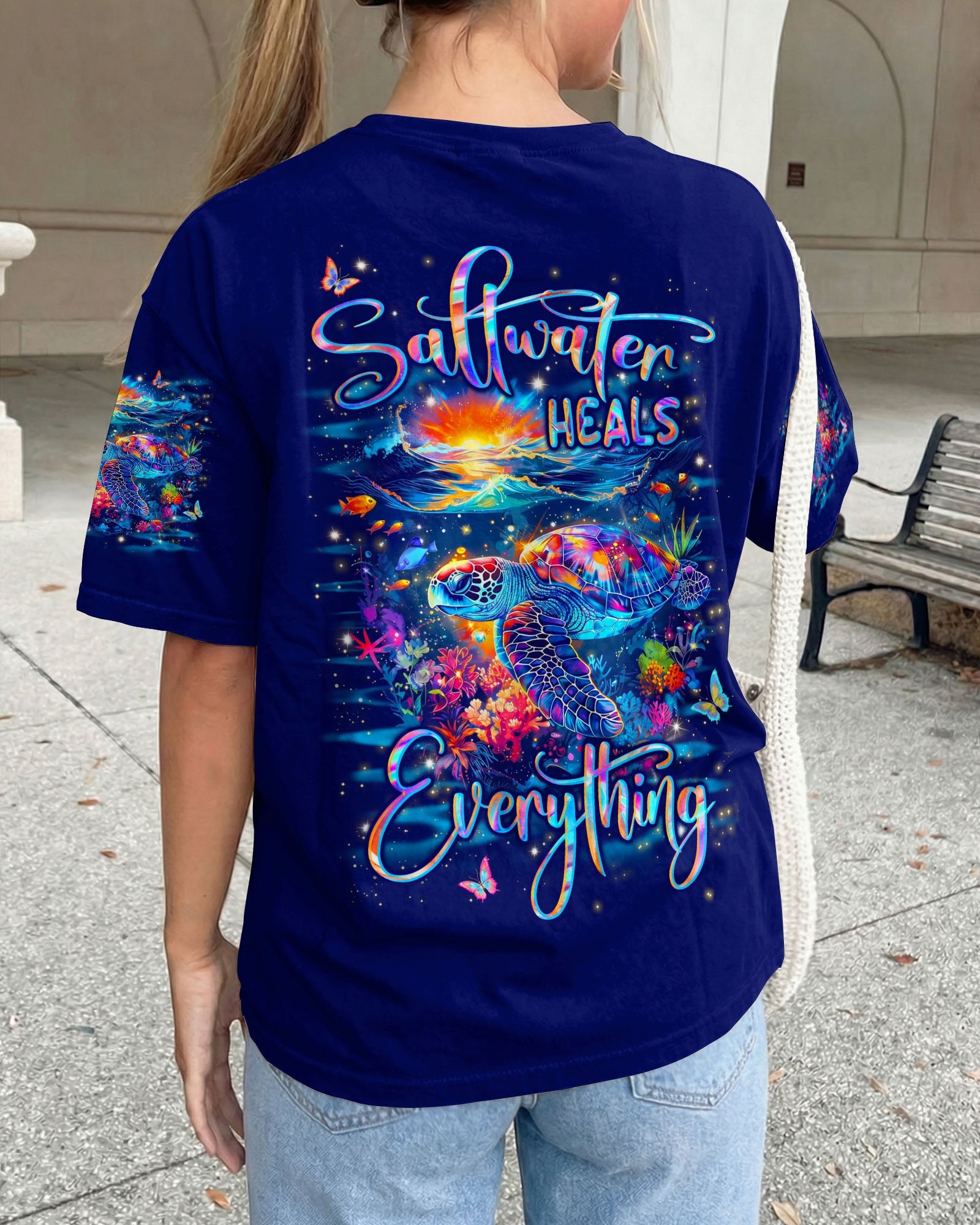 SALTWATER HEALS EVERYTHING TURTLE ALL OVER PRINT - TYLN0207262
