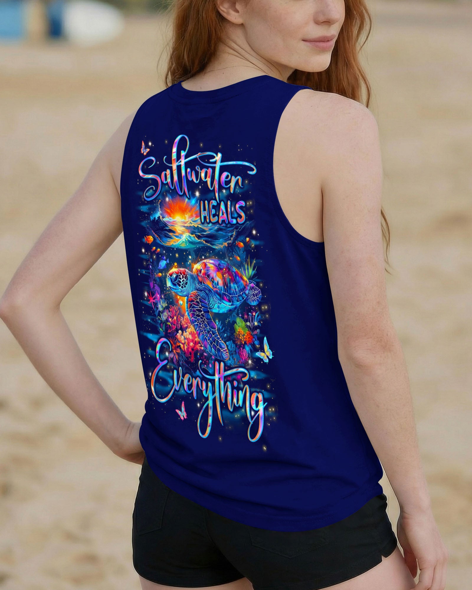 SALTWATER HEALS EVERYTHING TURTLE ALL OVER PRINT - TYLN0207262