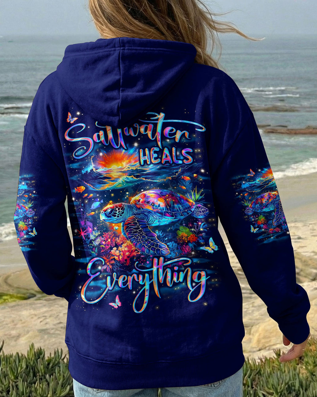 SALTWATER HEALS EVERYTHING TURTLE ALL OVER PRINT - TYLN0207262