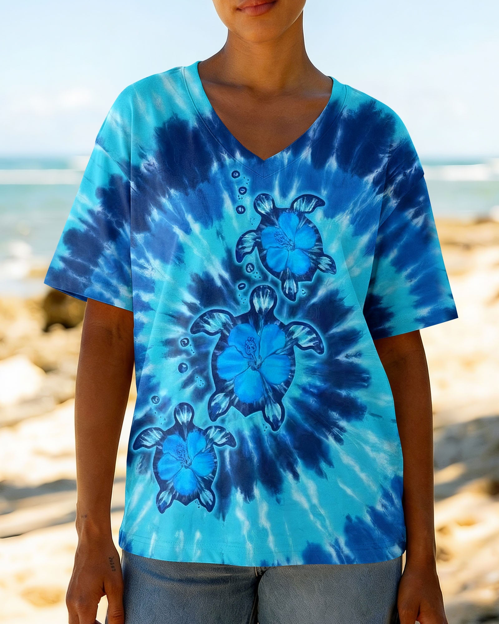 SEA TURTLE BLUE ALL OVER PRINT - TYLN1704263