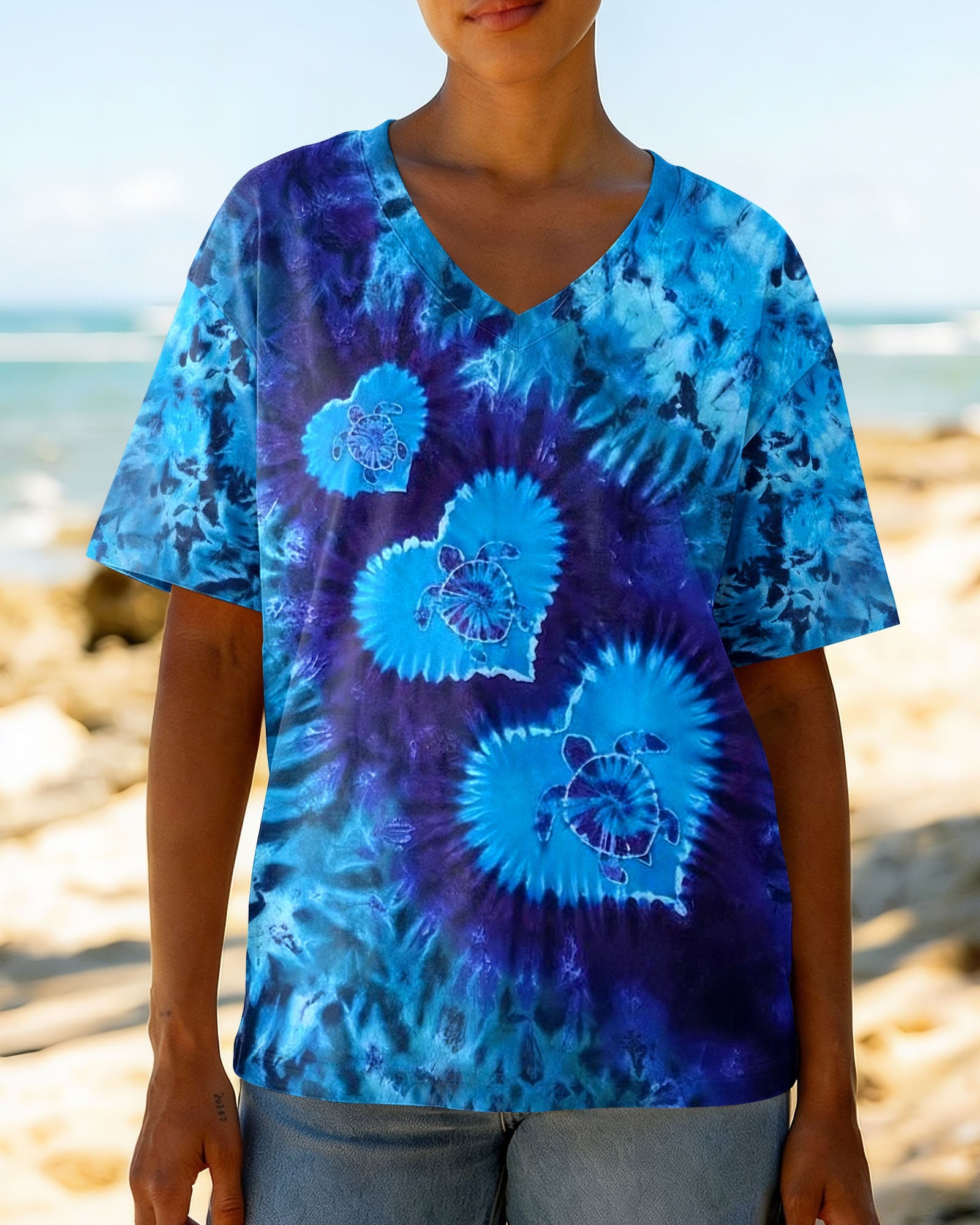 LOVE TURTLE BLUE AQUA ALL OVER PRINT - TYLN2104263