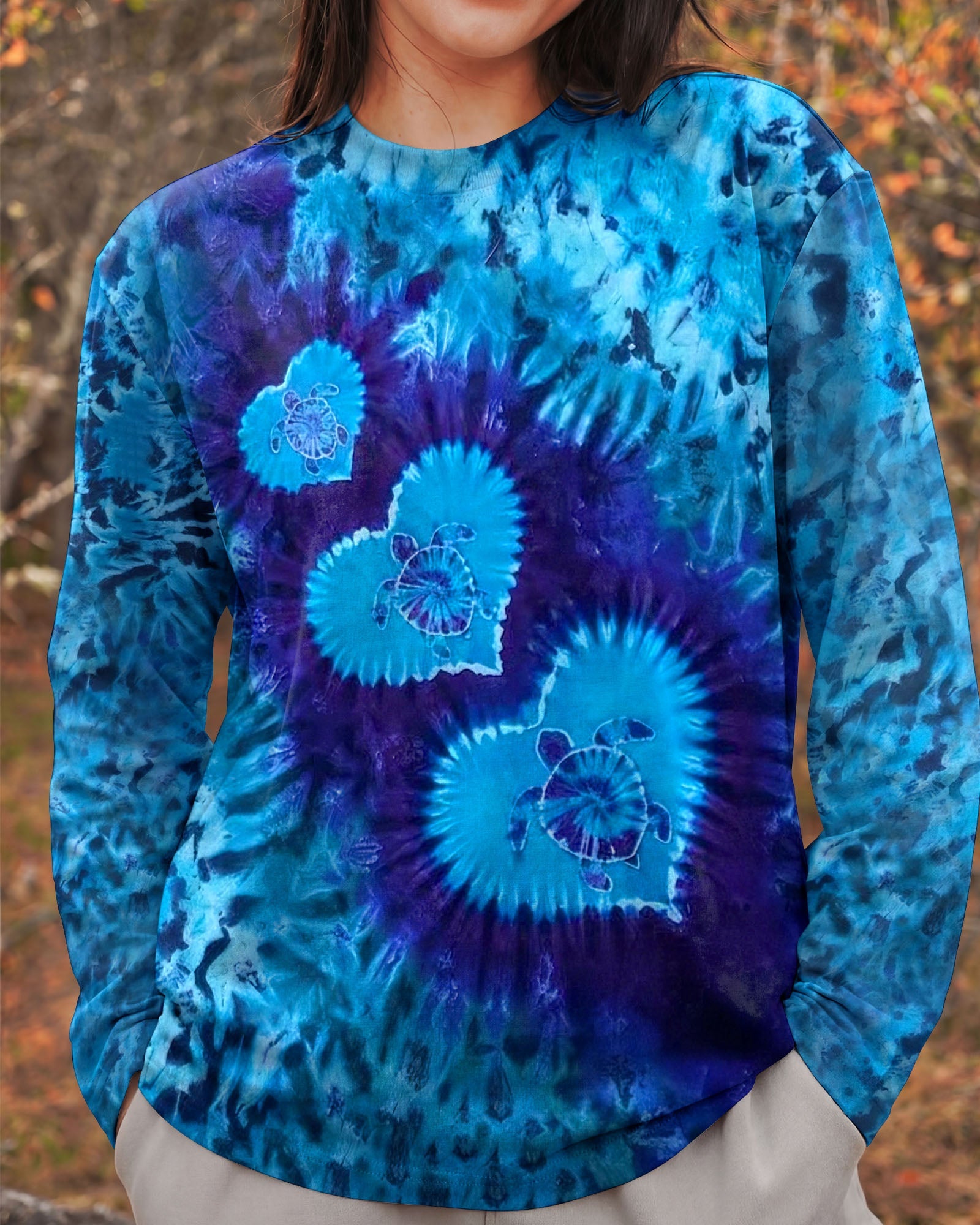 LOVE TURTLE BLUE AQUA ALL OVER PRINT - TYLN2104263