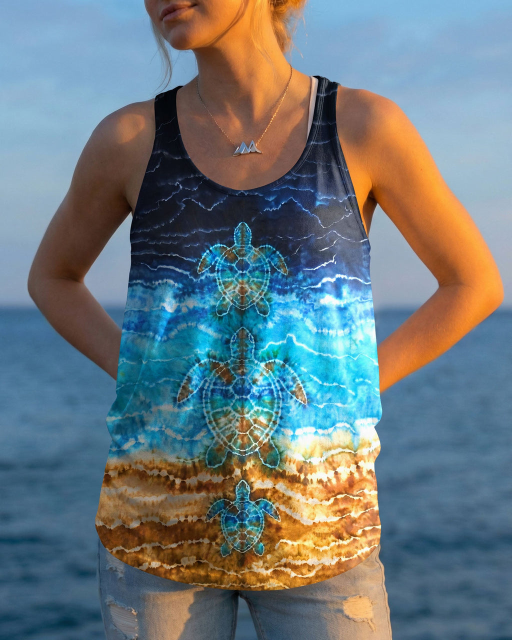 SEA TURTLE BLUE ALL OVER PRINT - TYPQ1704263
