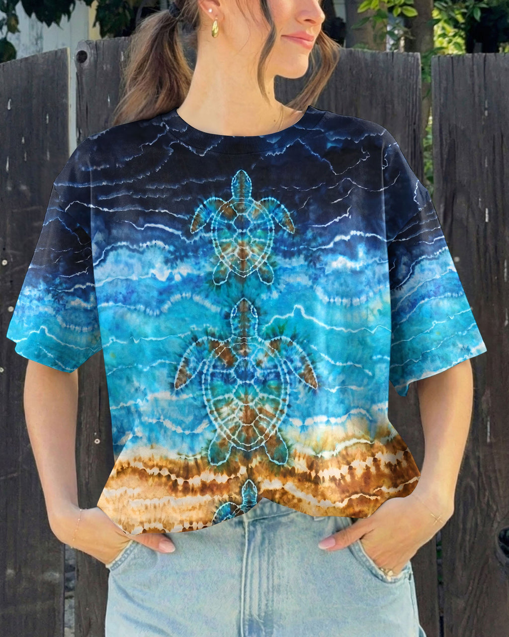 SEA TURTLE BLUE ALL OVER PRINT - TYPQ1704263