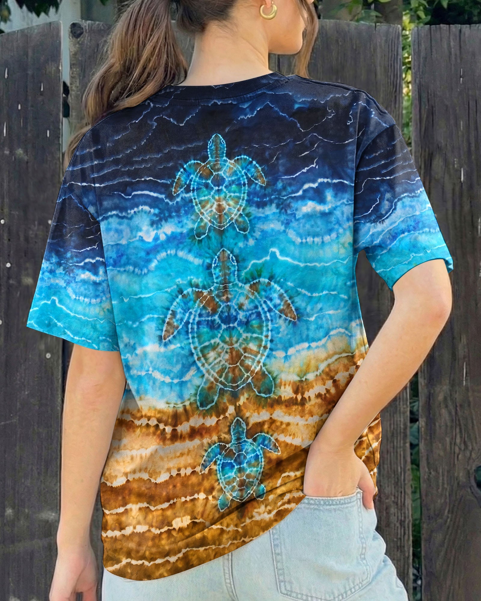 SEA TURTLE BLUE ALL OVER PRINT - TYPQ1704263
