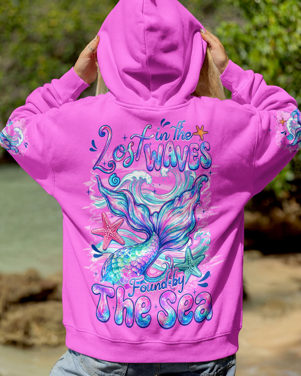 LOST IN THE WAVES FOUND BY THE SEA MERMAID ALL OVER PRINT - TYQY0607263