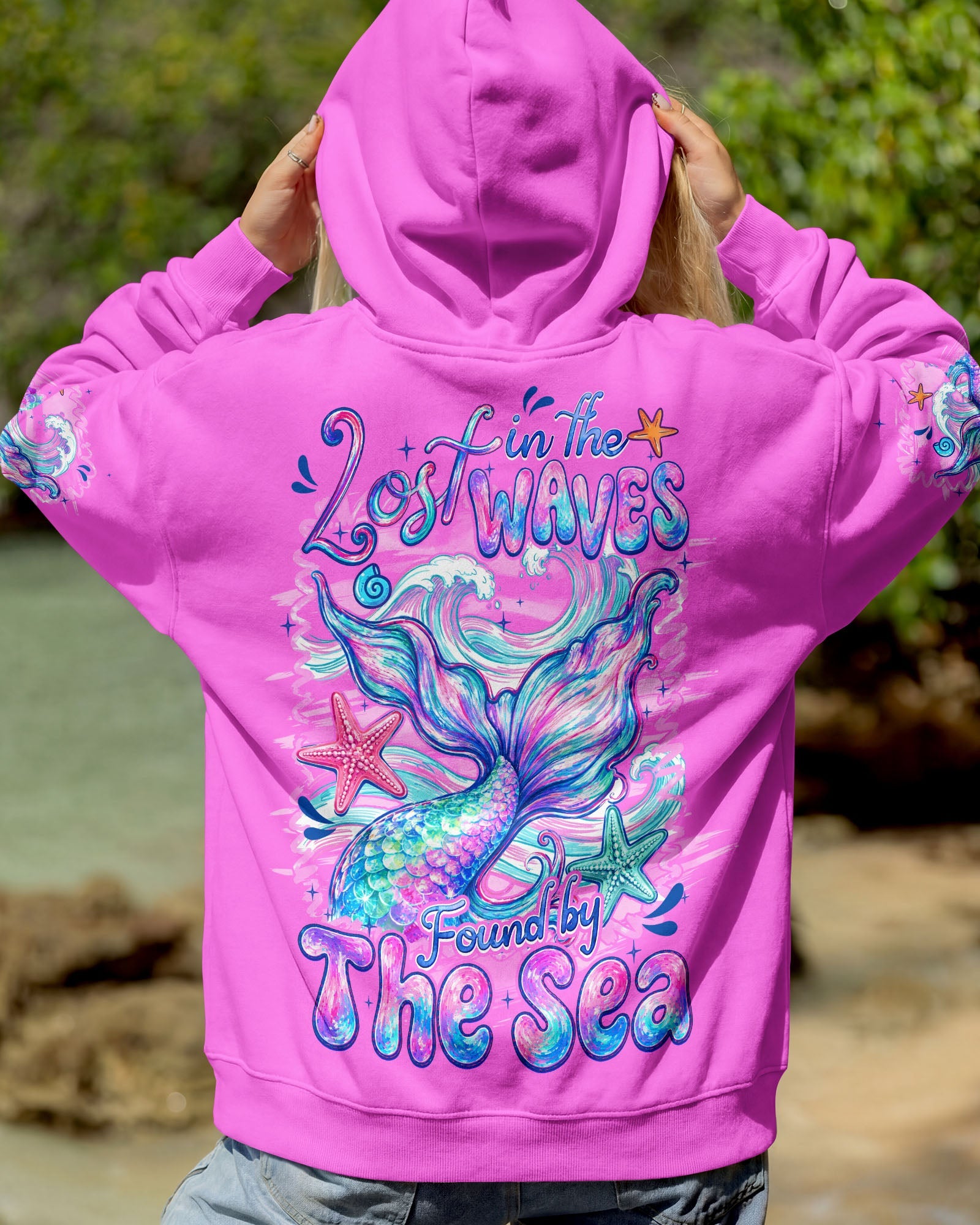 LOST IN THE WAVES FOUND BY THE SEA MERMAID ALL OVER PRINT - TYQY0607263