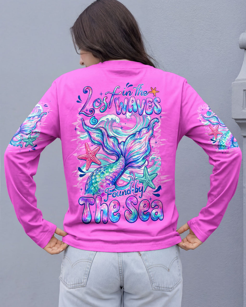 LOST IN THE WAVES FOUND BY THE SEA MERMAID ALL OVER PRINT - TYQY0607263