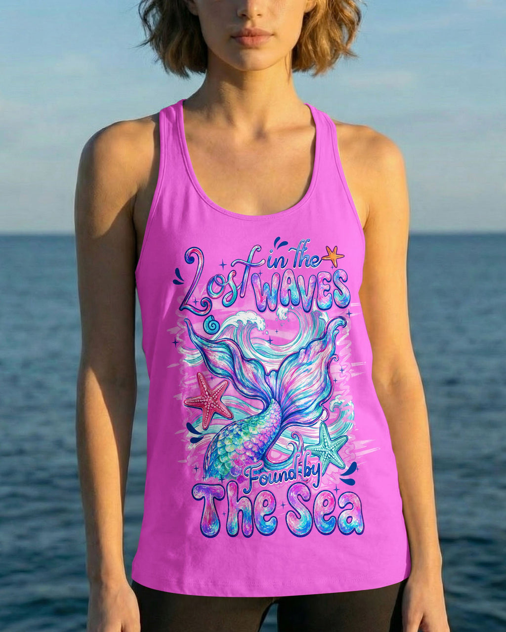 LOST IN THE WAVES FOUND BY THE SEA MERMAID ALL OVER PRINT - TYQY0607263