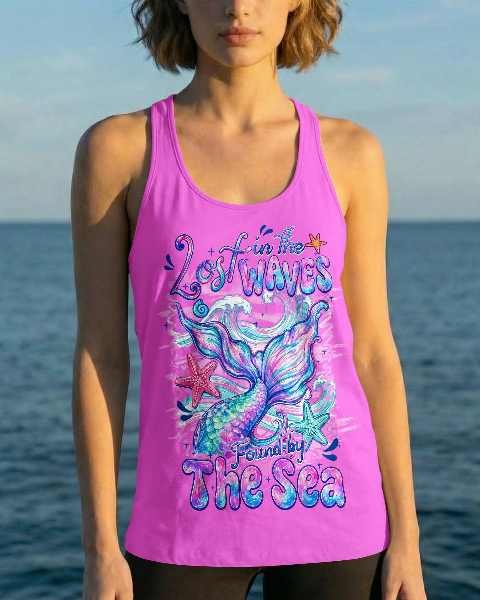 LOST IN THE WAVES FOUND BY THE SEA MERMAID ALL OVER PRINT - TYQY0607263