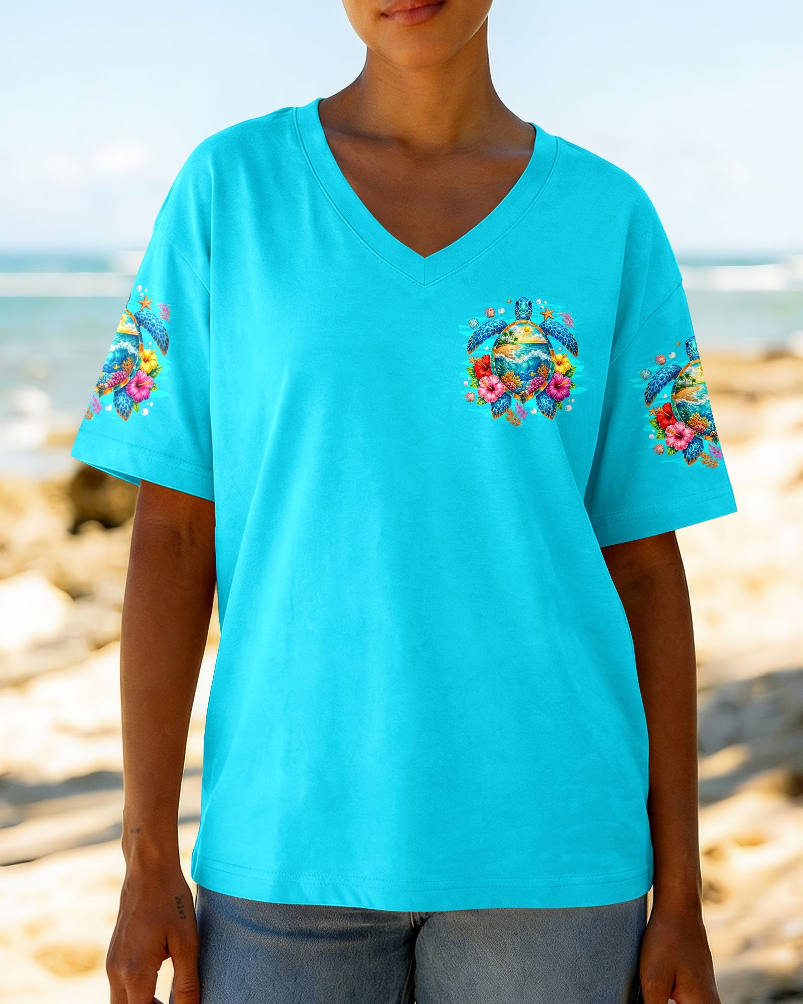 SALTWATER HEALS EVERYTHING TURTLE ALL OVER PRINT - TYQY0707262