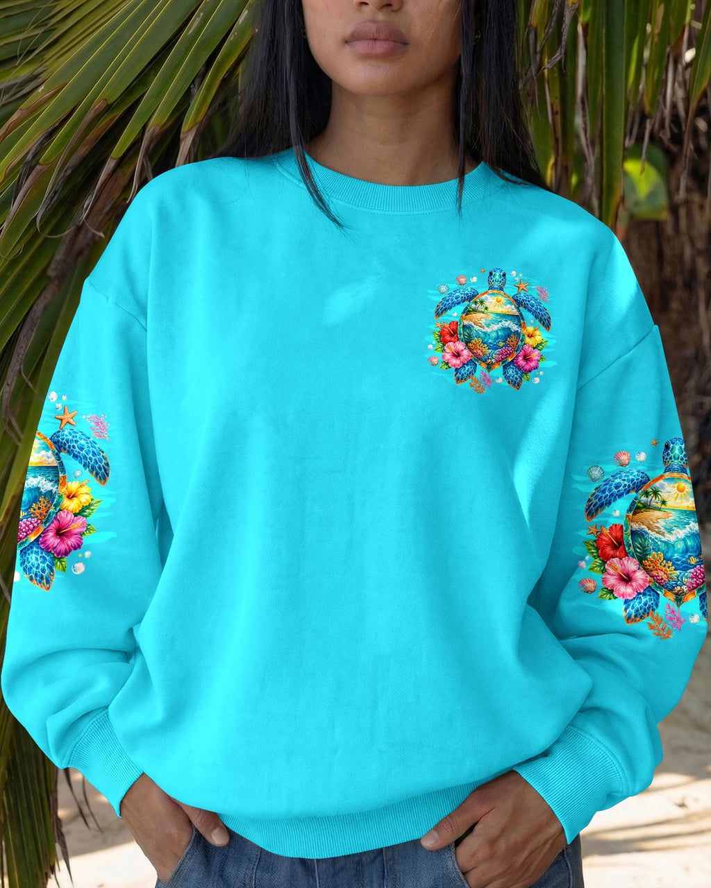SALTWATER HEALS EVERYTHING TURTLE ALL OVER PRINT - TYQY0707262