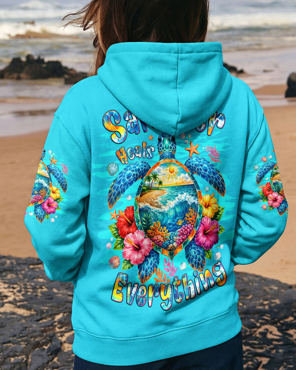 SALTWATER HEALS EVERYTHING TURTLE ALL OVER PRINT - TYQY0707262