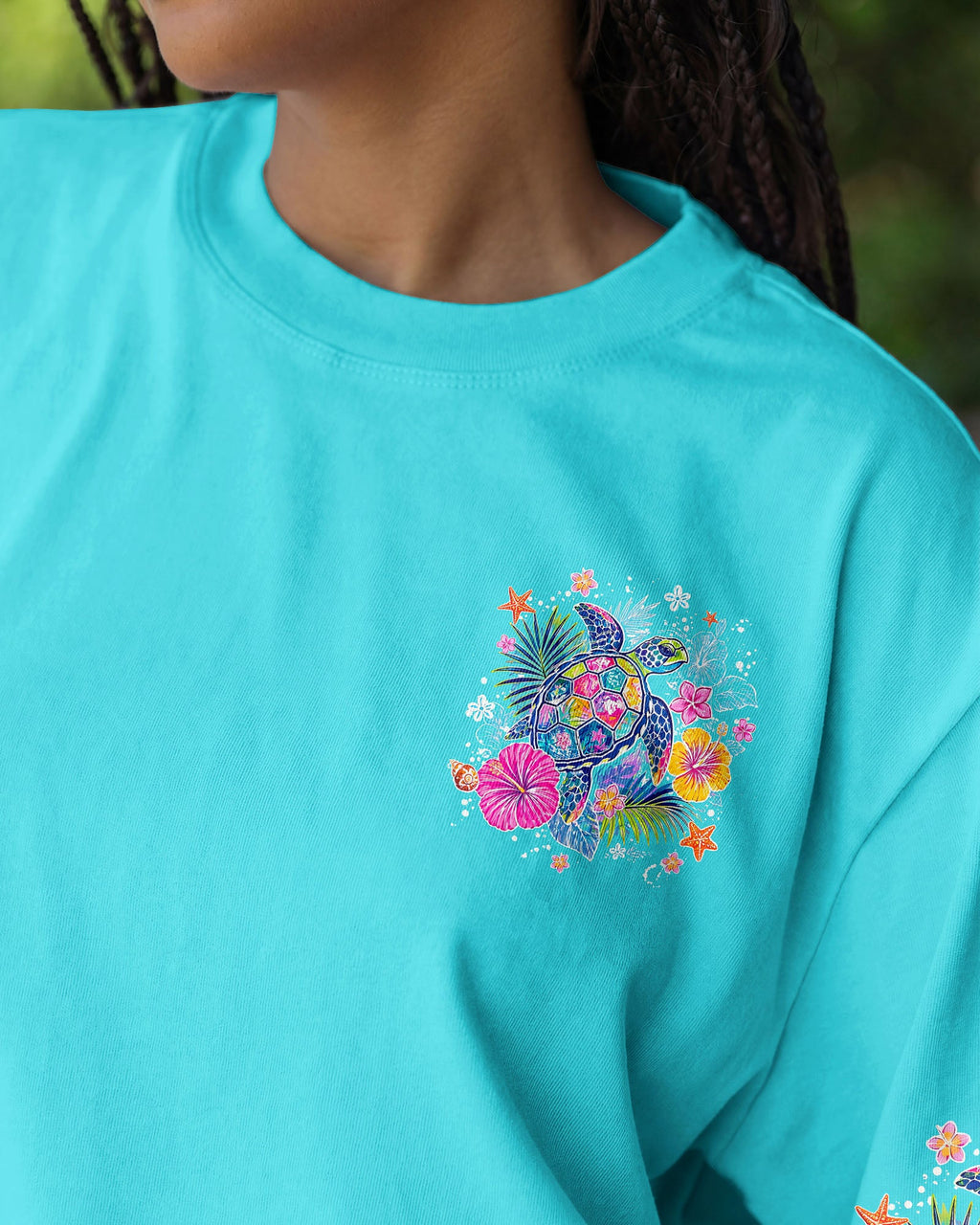 NO STRESS JUST WAVES TURTLE ALL OVER PRINT - TYQY1106265