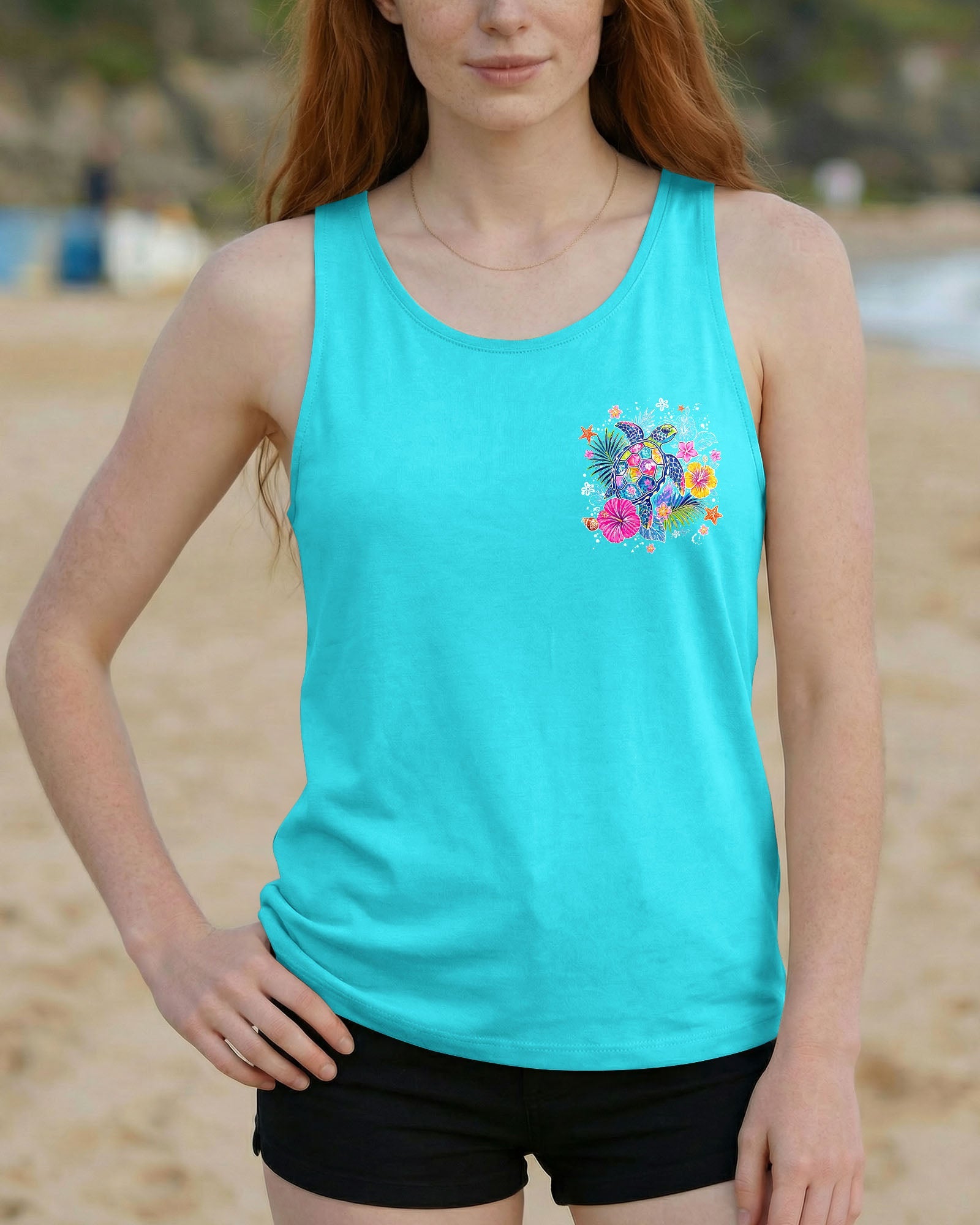 NO STRESS JUST WAVES TURTLE ALL OVER PRINT - TYQY1106265