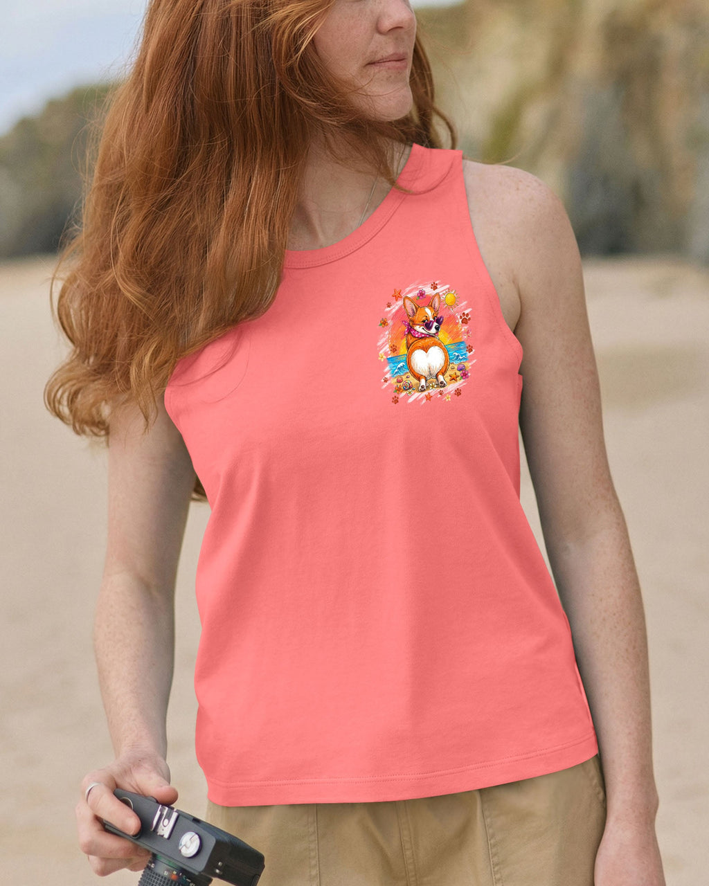 SUN'S OUT BUNS OUT CORGI DOG ALL OVER PRINT - TYQY1506262