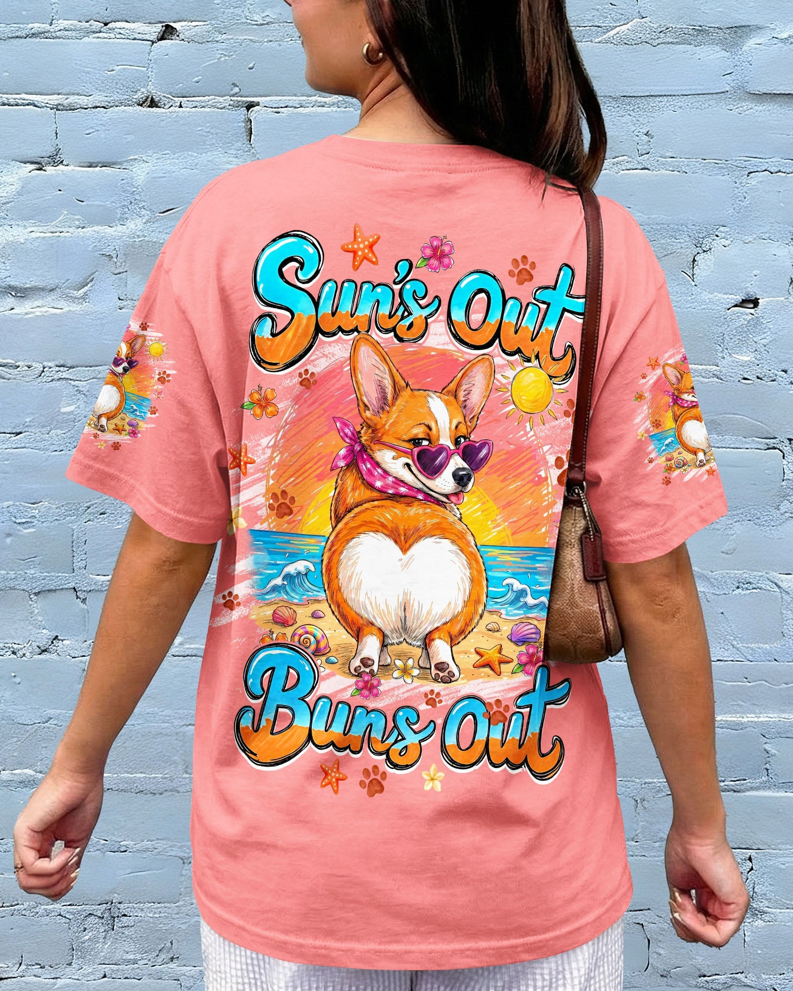 SUN'S OUT BUNS OUT CORGI DOG ALL OVER PRINT - TYQY1506262
