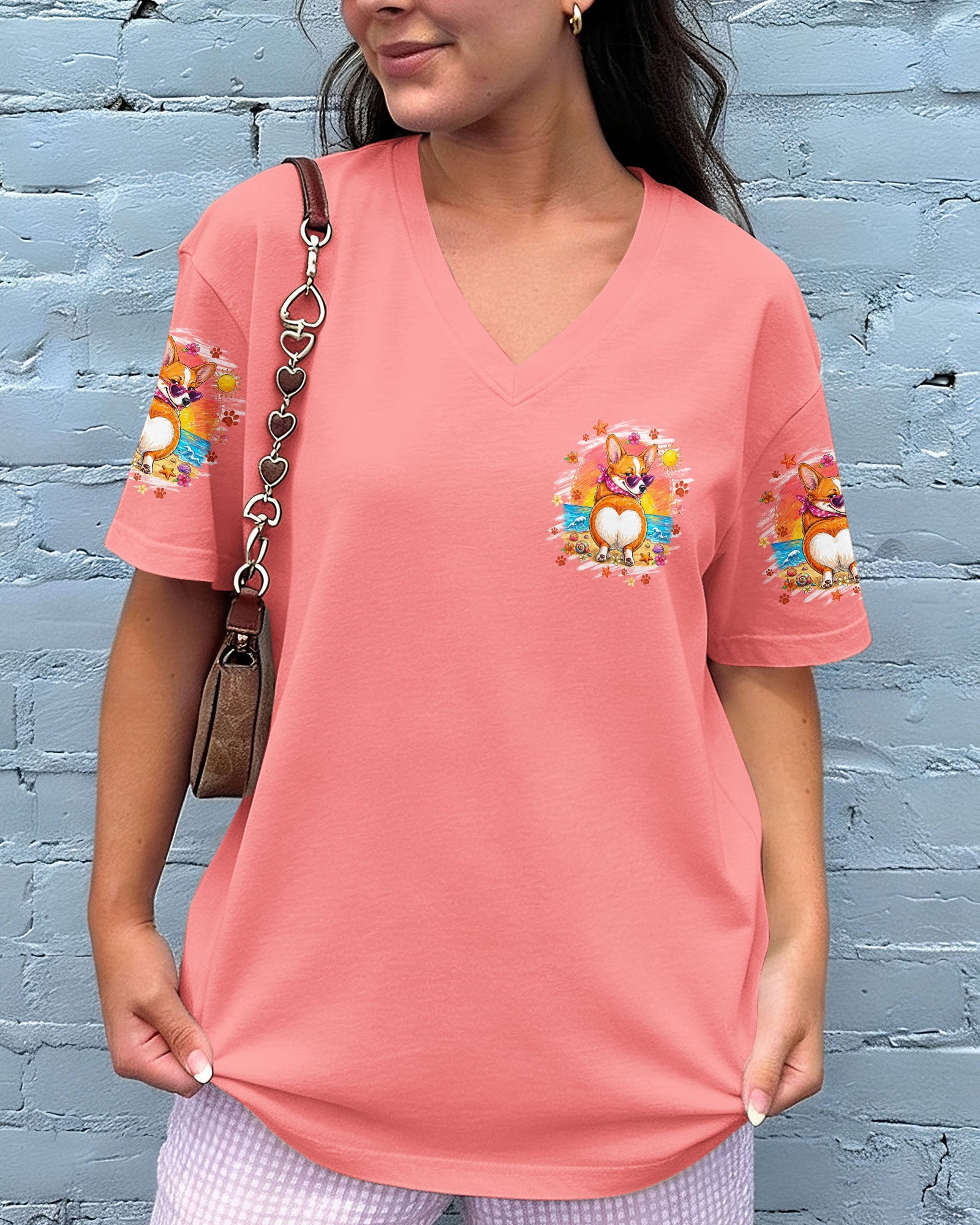 SUN'S OUT BUNS OUT CORGI DOG ALL OVER PRINT - TYQY1506262