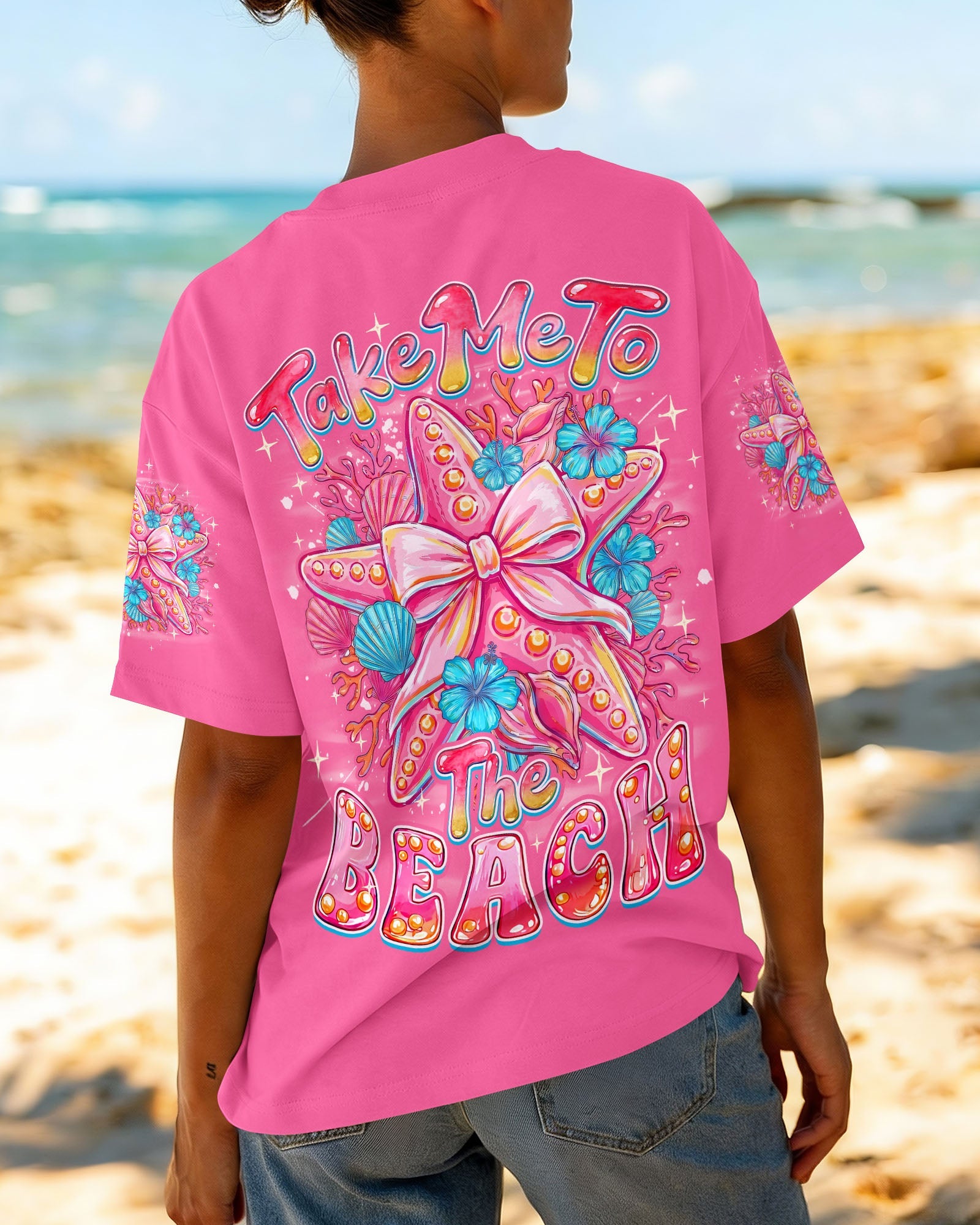 TAKE ME TO THE BEACH STARFISH ALL OVER PRINT - TYQY1606265