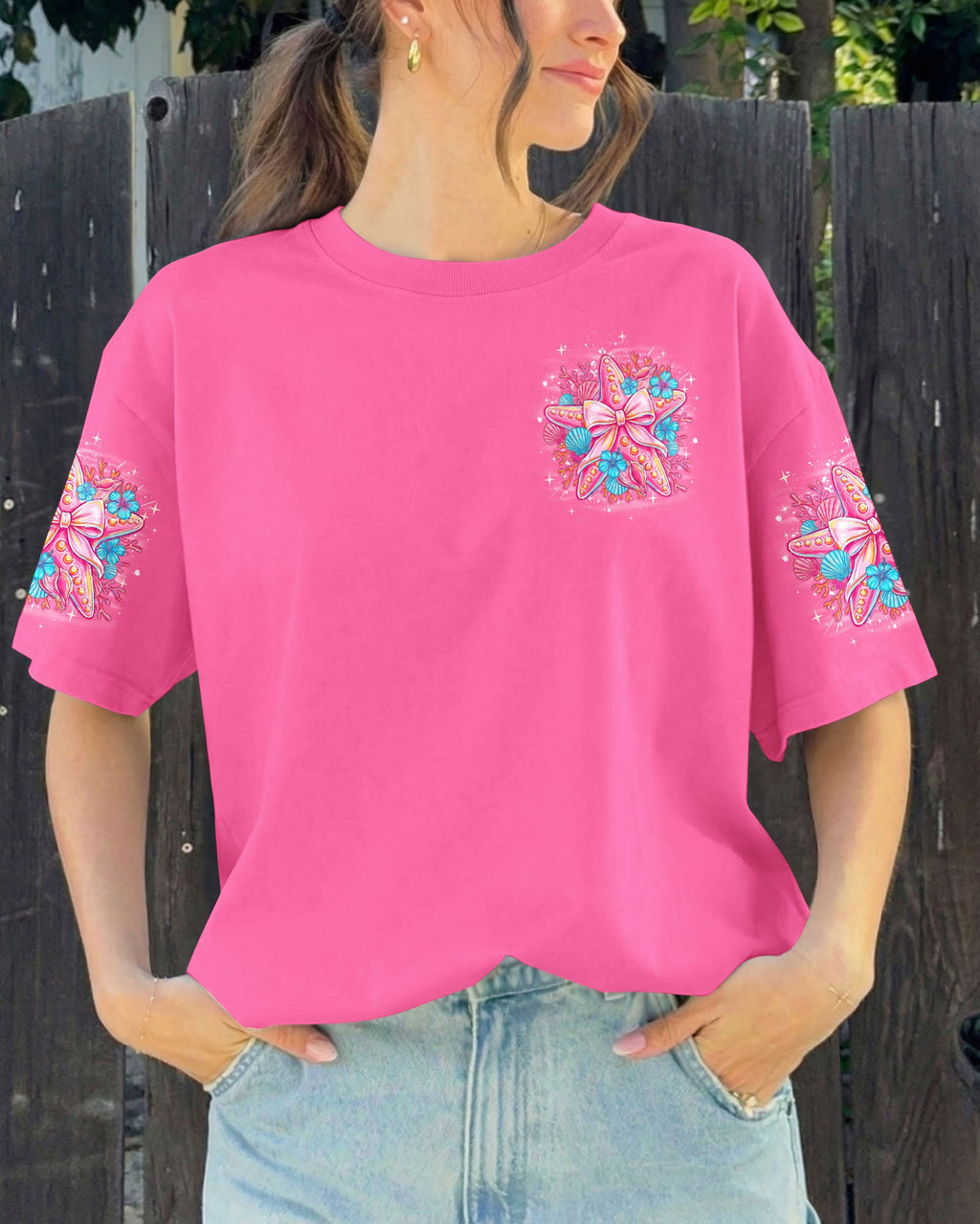 TAKE ME TO THE BEACH STARFISH ALL OVER PRINT - TYQY1606265