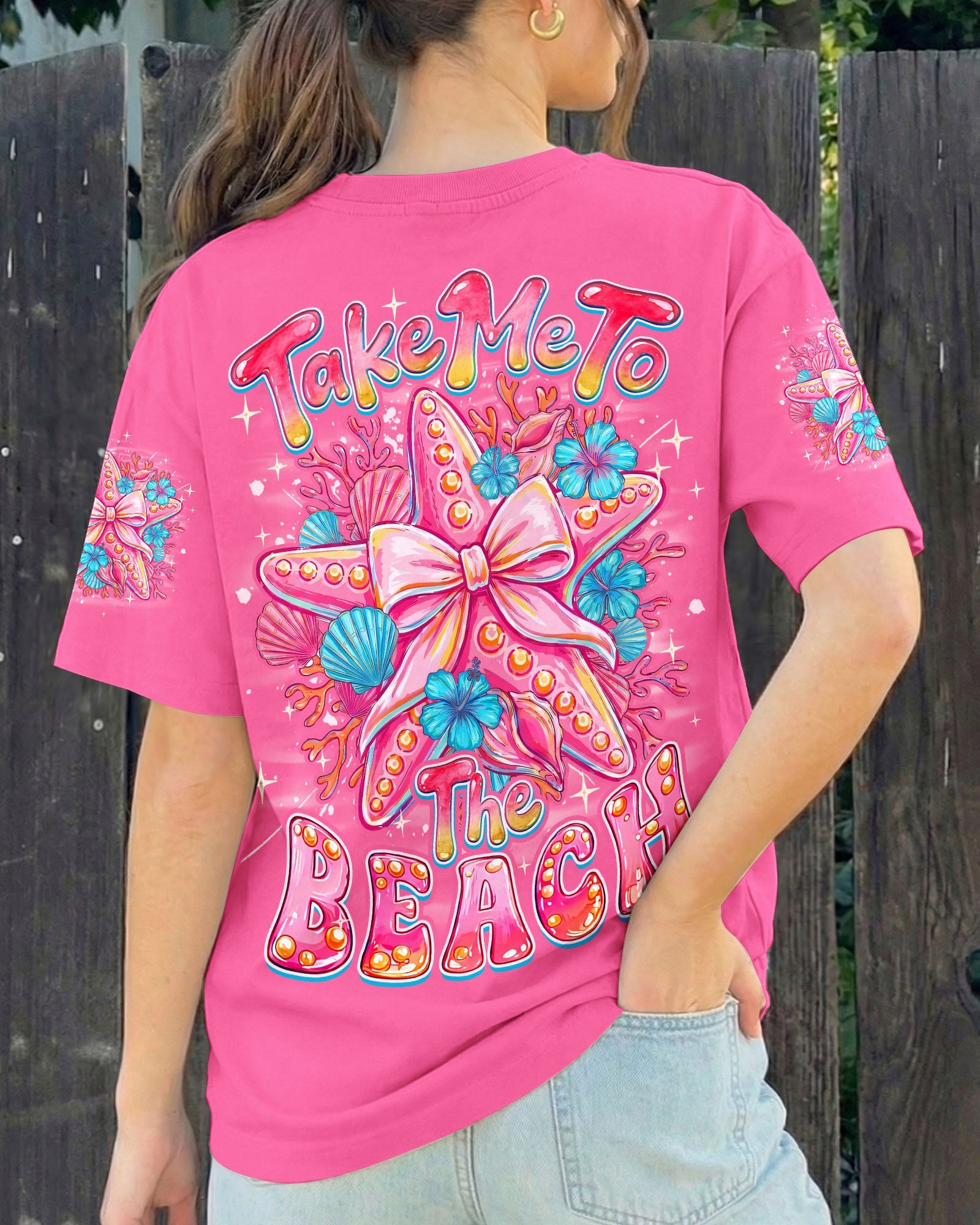 TAKE ME TO THE BEACH STARFISH ALL OVER PRINT - TYQY1606265