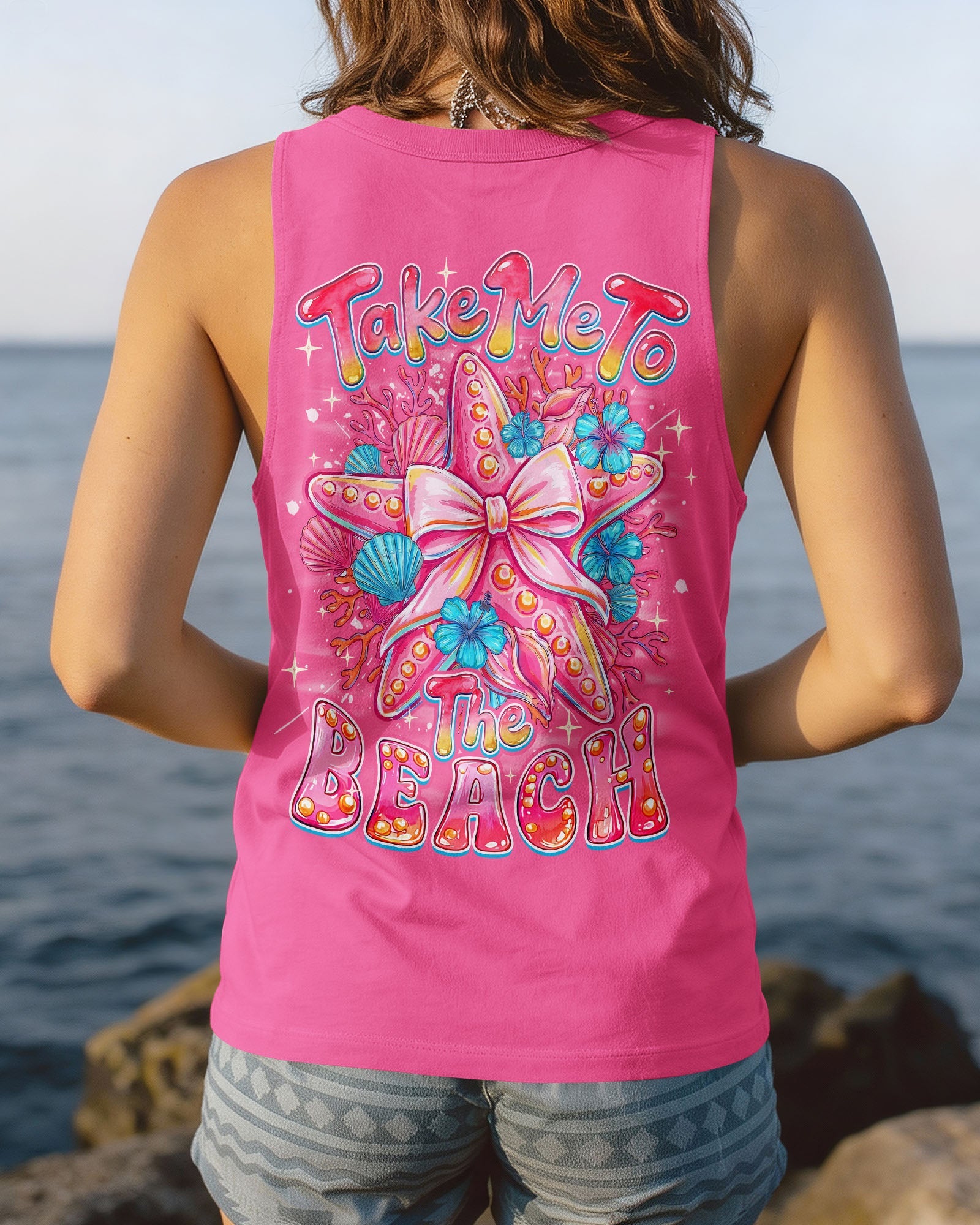 TAKE ME TO THE BEACH STARFISH ALL OVER PRINT - TYQY1606265