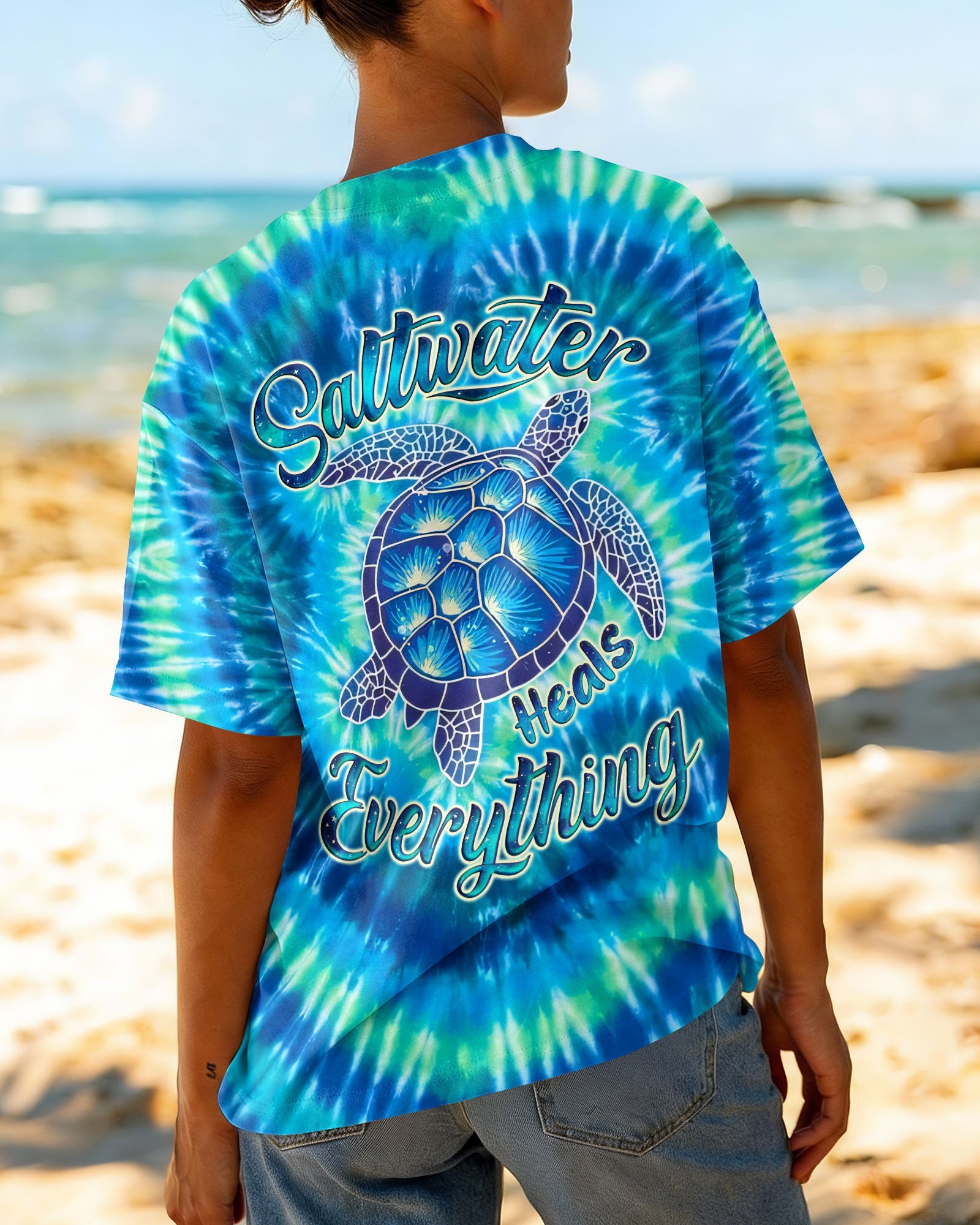 SALTWATER HEALS EVERYTHING TURTLE ALL OVER PRINT - TYQY1805261