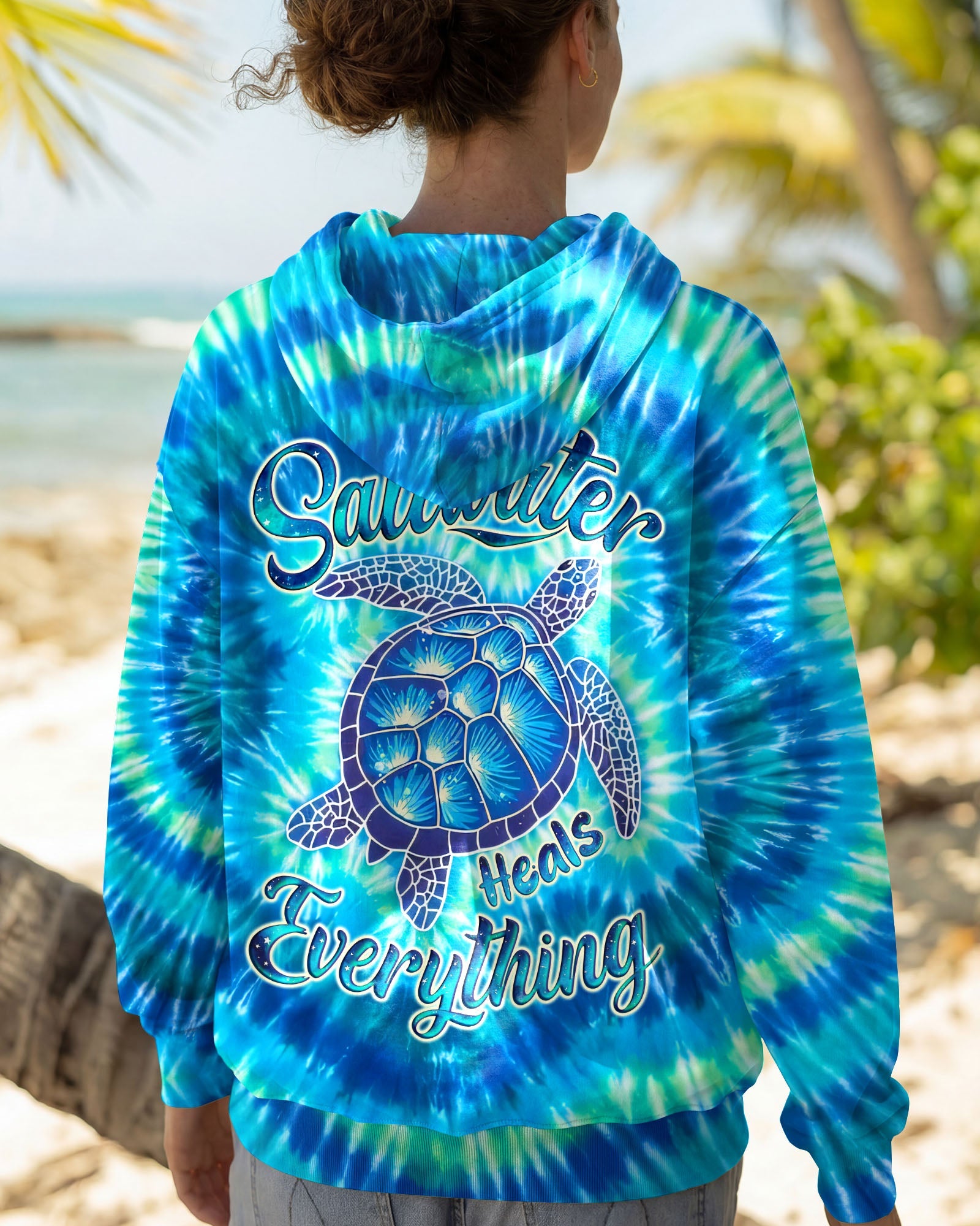 SALTWATER HEALS EVERYTHING TURTLE ALL OVER PRINT - TYQY1805261