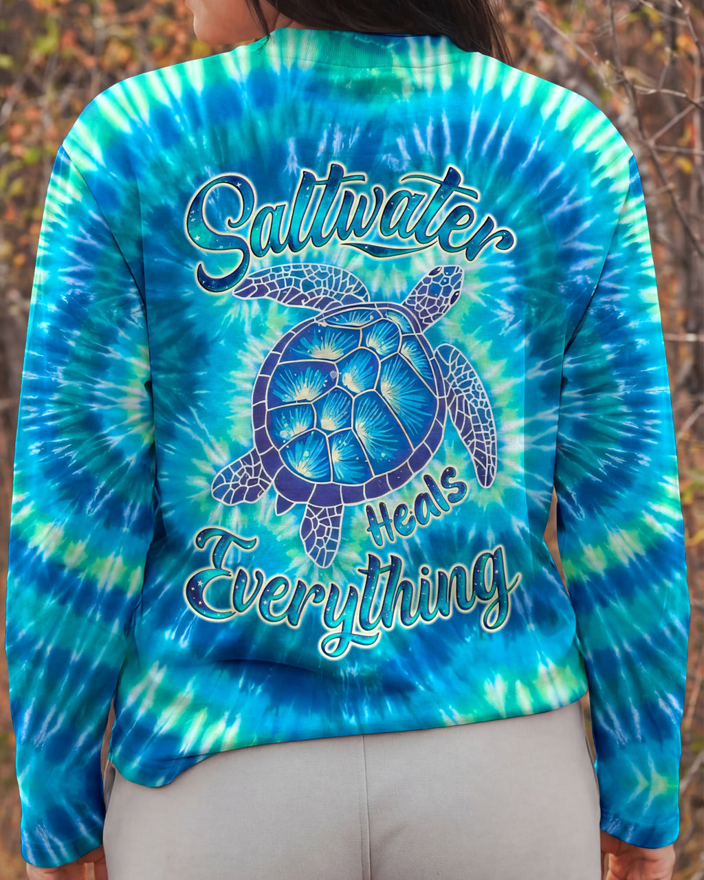 SALTWATER HEALS EVERYTHING TURTLE ALL OVER PRINT - TYQY1805261