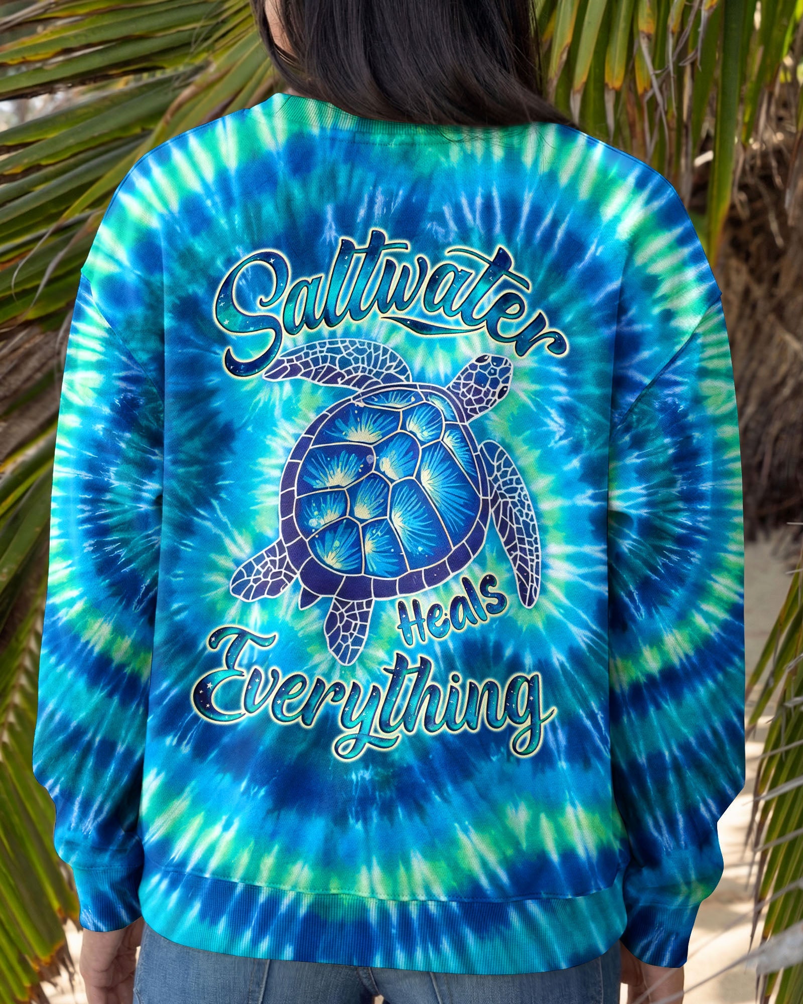 SALTWATER HEALS EVERYTHING TURTLE ALL OVER PRINT - TYQY1805261