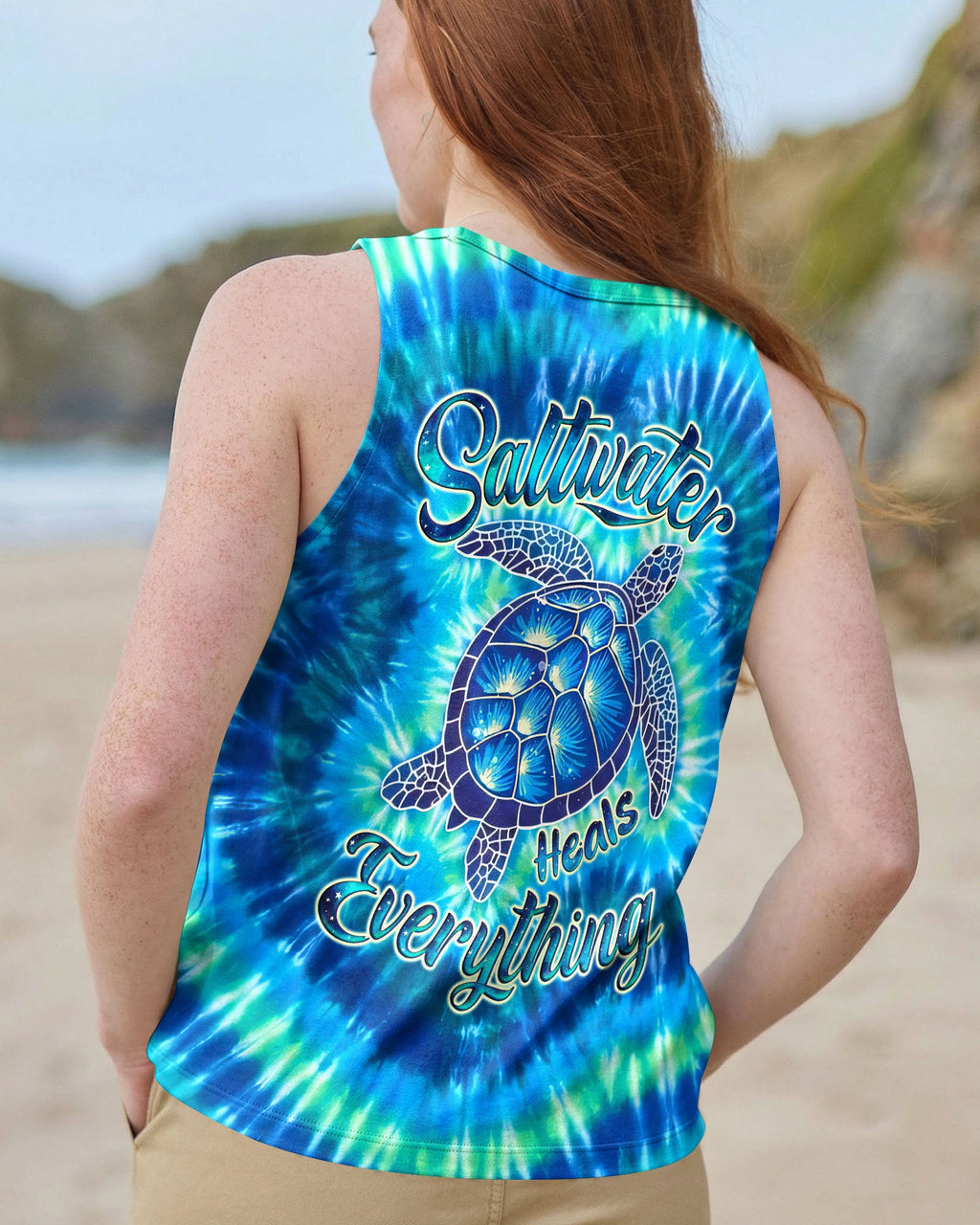 SALTWATER HEALS EVERYTHING TURTLE ALL OVER PRINT - TYQY1805261