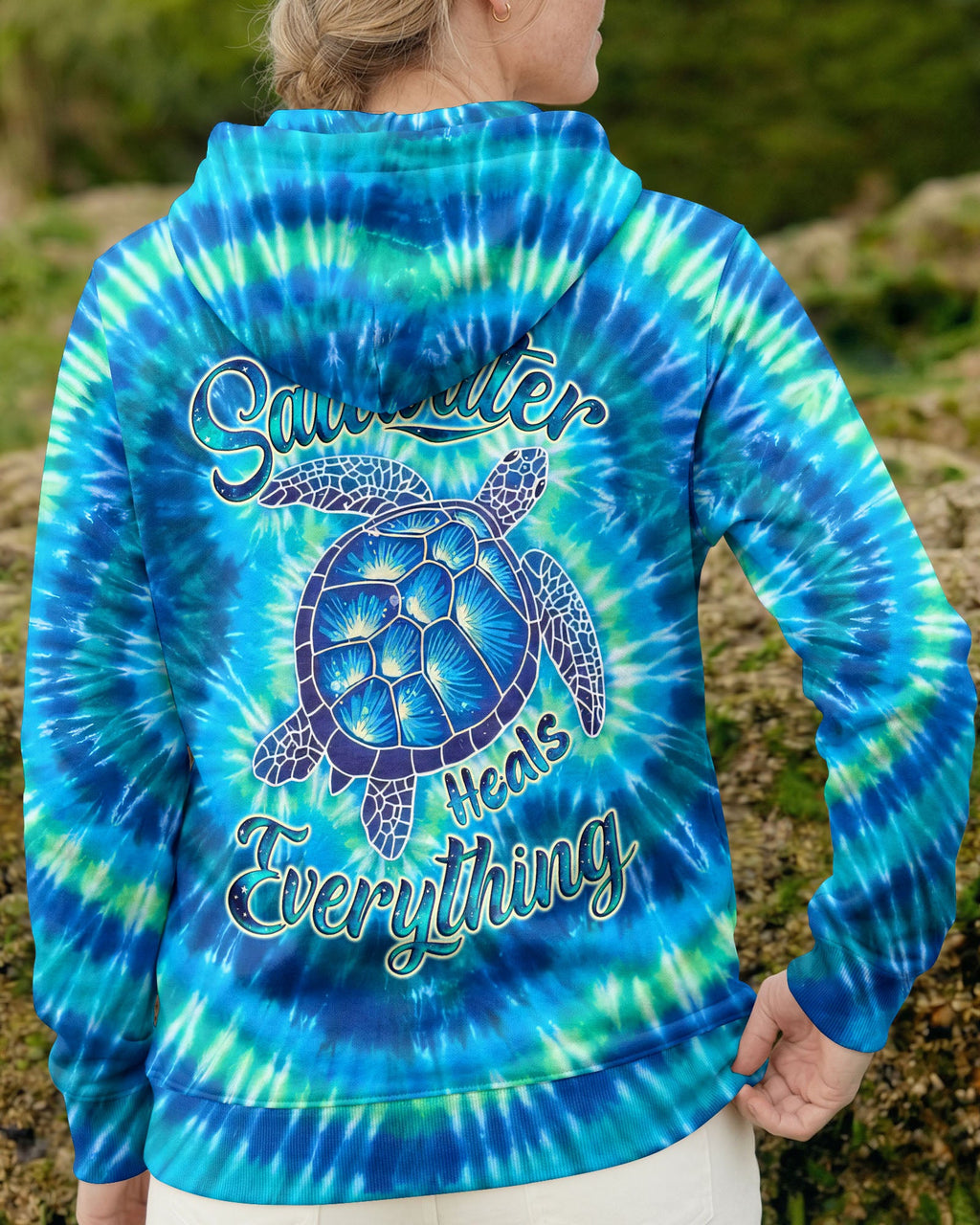 SALTWATER HEALS EVERYTHING TURTLE ALL OVER PRINT - TYQY1805261