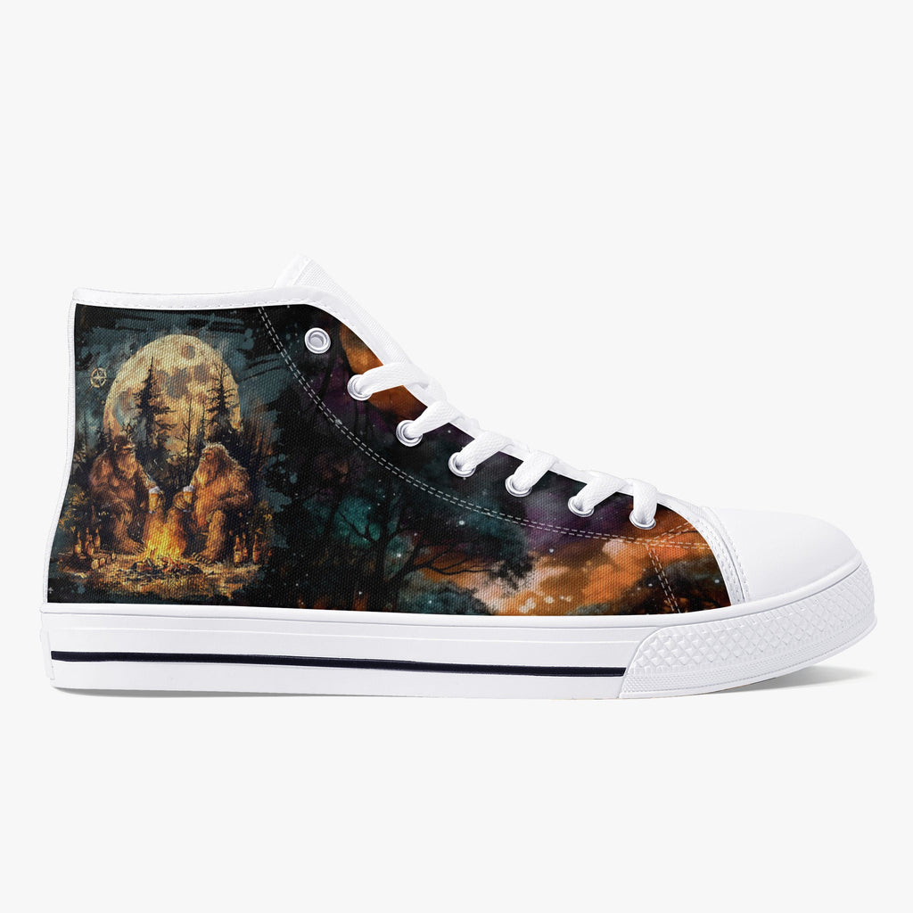 MAKING MEMORIES ONE CAMPFIRE AT A TIME BIGFOOT HIGH TOP CANVAS SHOES - TLNO2409245 jet