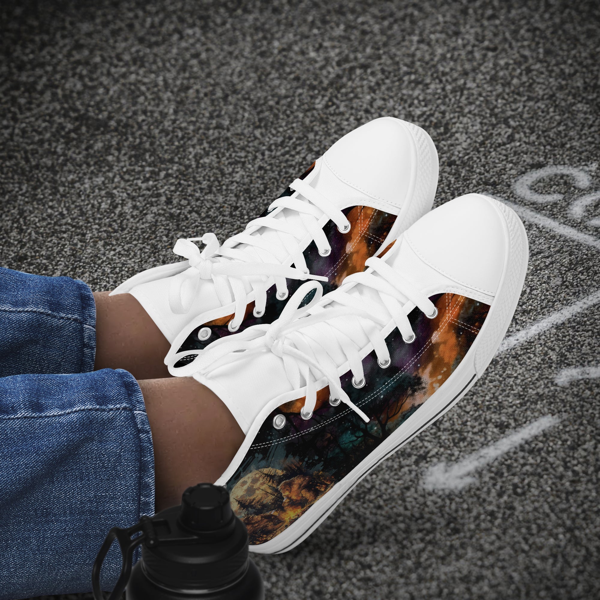 MAKING MEMORIES ONE CAMPFIRE AT A TIME BIGFOOT HIGH TOP CANVAS SHOES - TLNO2409245 jet