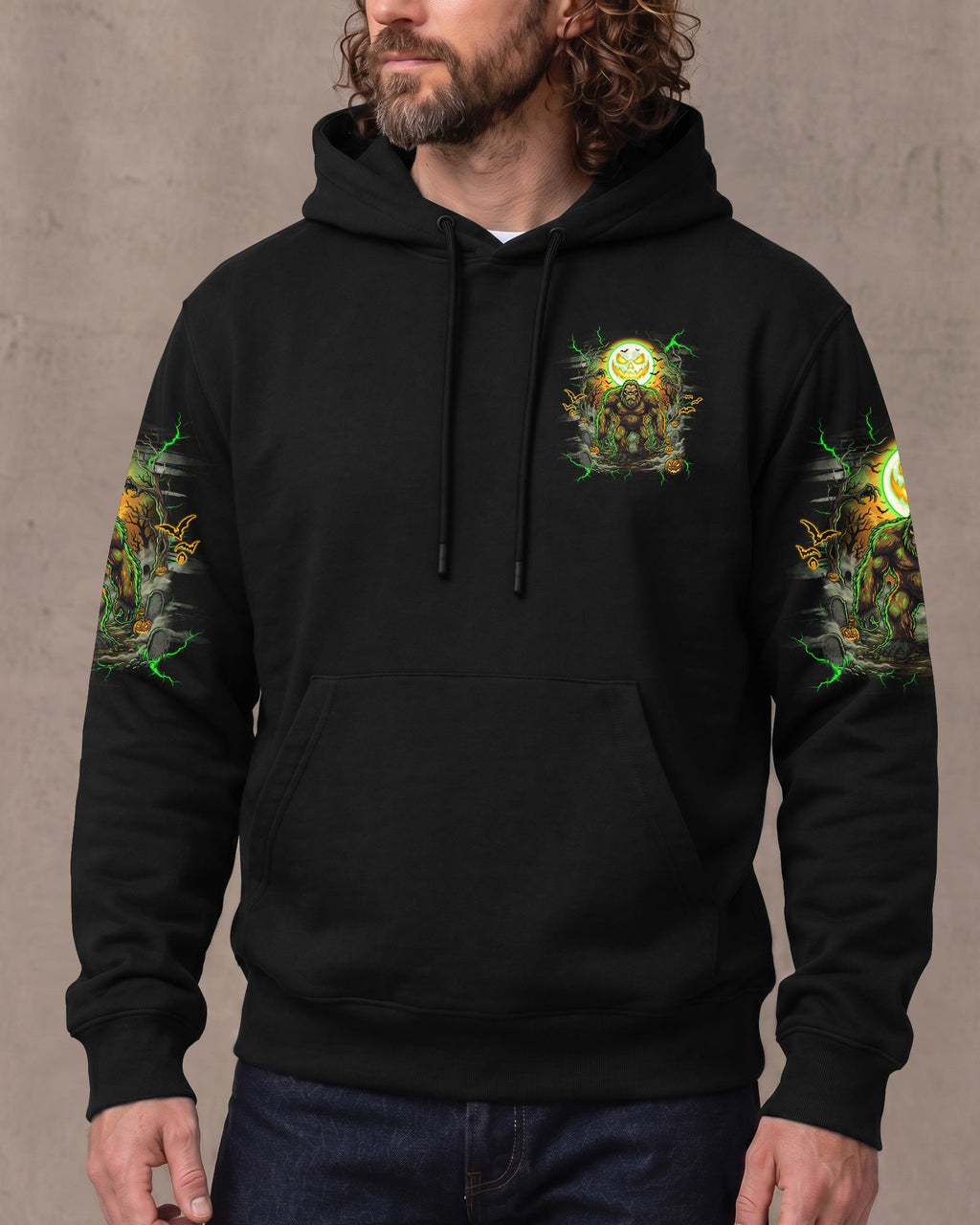 HELLO DARKNESS MY OLD FRIEND BIGFOOT HALLOWEEN ALL OVER PRINT  - TLHG2007263
