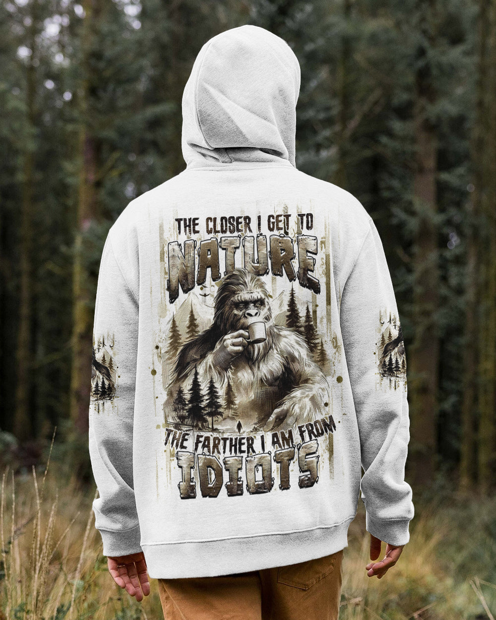 THE CLOSER I GET TO NATURE BIGFOOT ALL OVER PRINT - TLHG0106262
